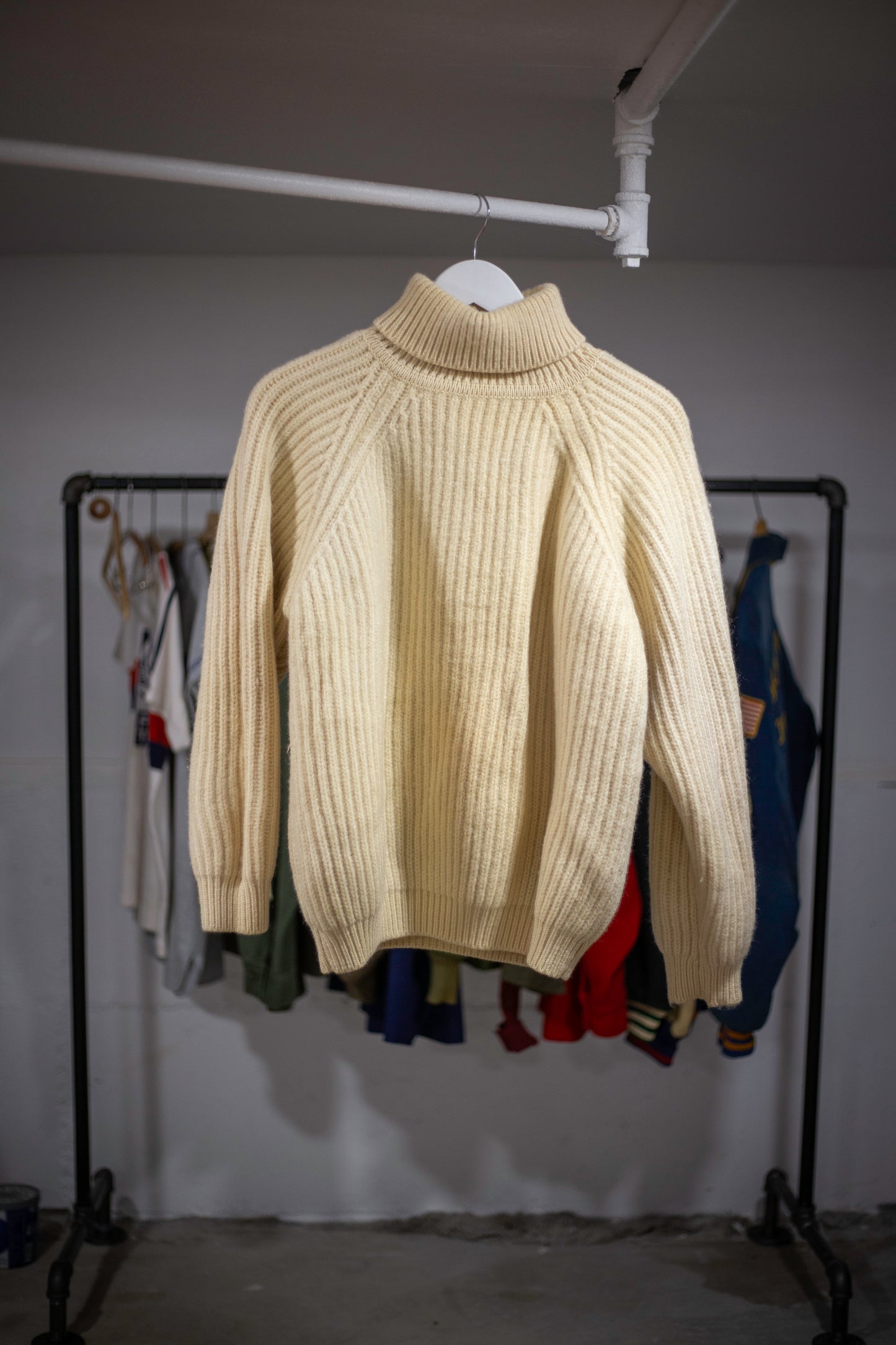 60's Abercrombie & Fitch Afton Knit Turtleneck Fisherman Sweater | Medium