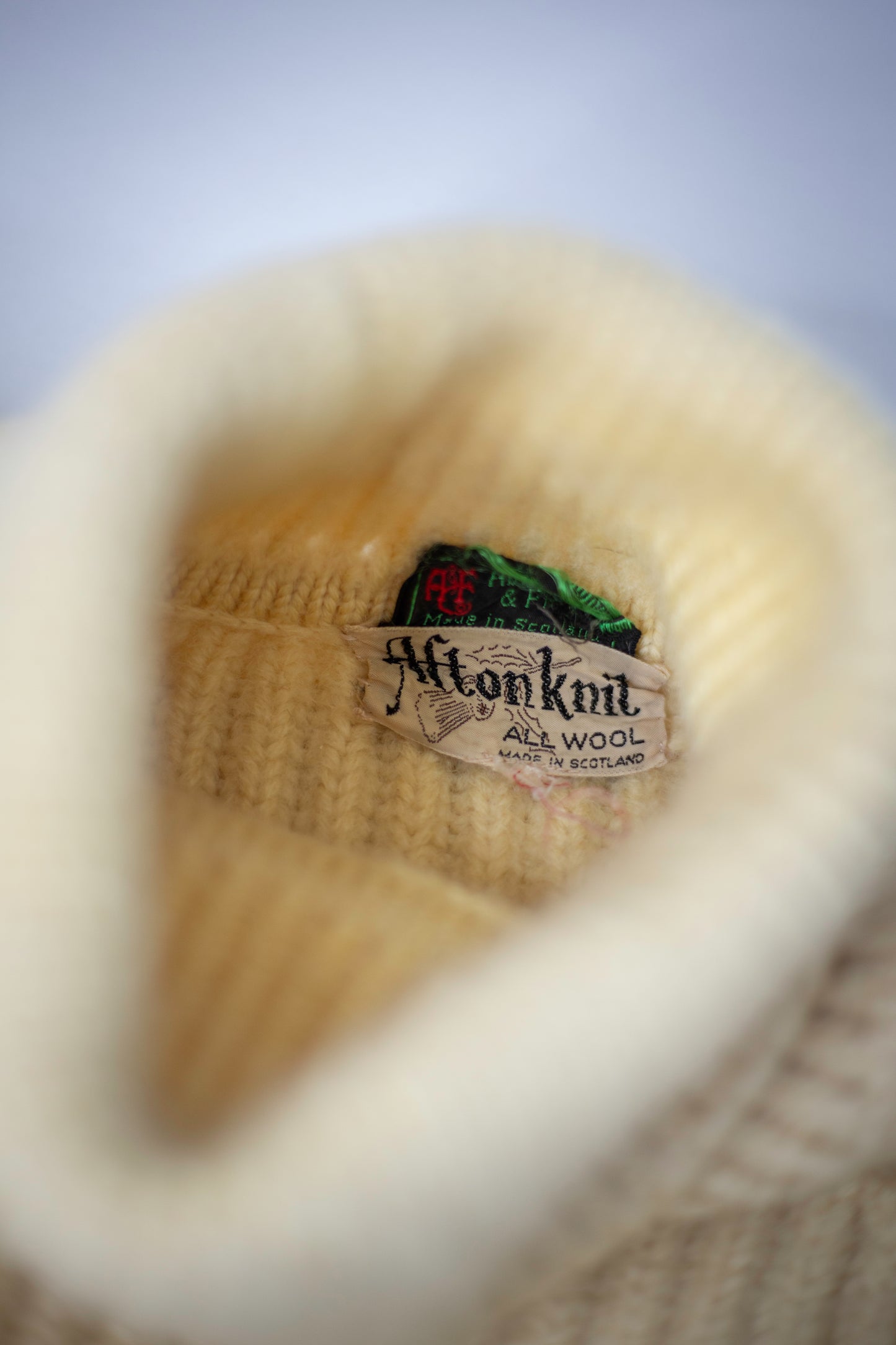 60's Abercrombie & Fitch Afton Knit Turtleneck Fisherman Sweater | Medium