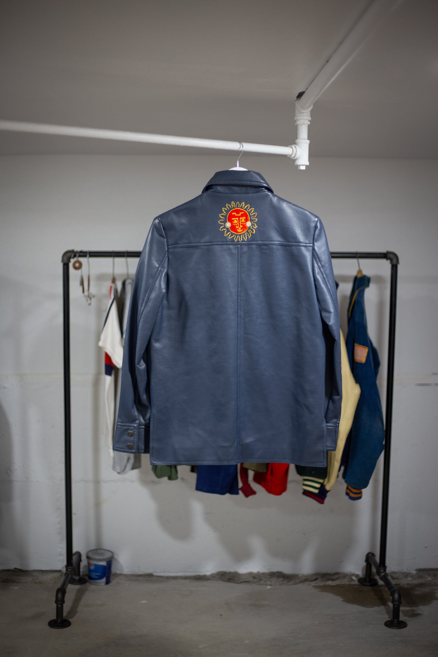70's/80's Man-Lee Poly Vinyl Snap Button Shirt | Medium