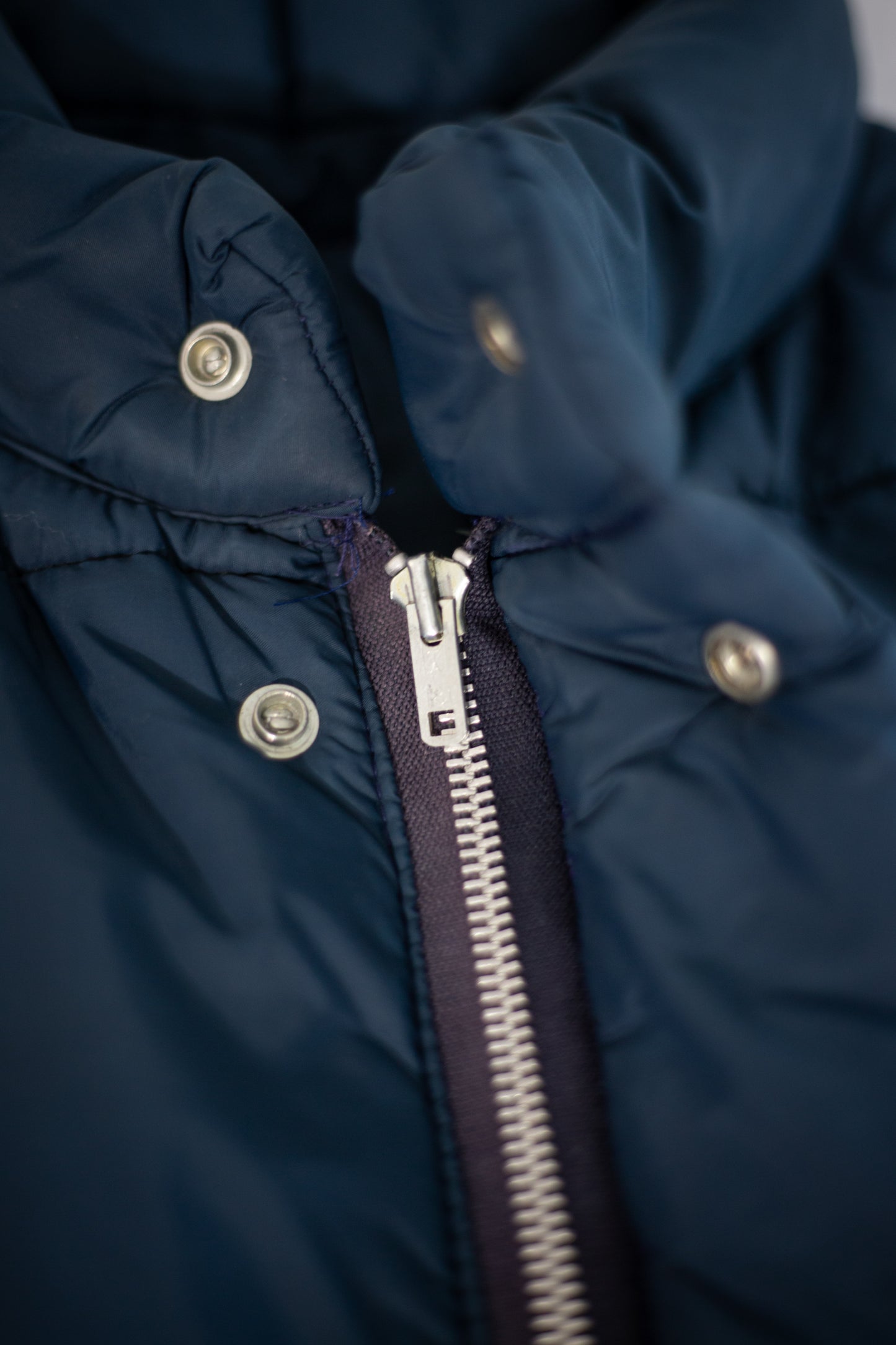 70's Double Zip Puffer Jacket | Large