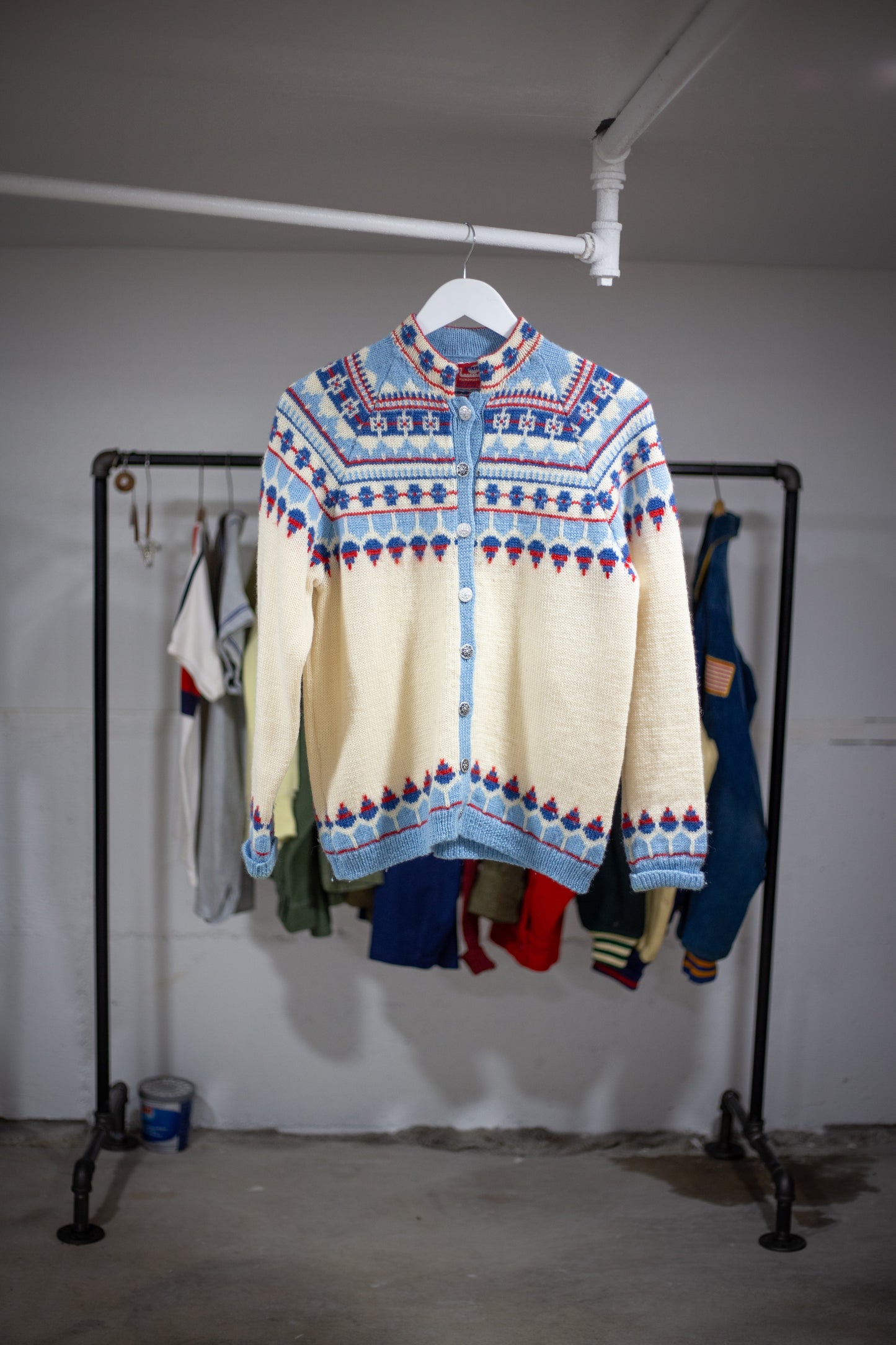 70's Viking Knit Cardigan | Medium/Large