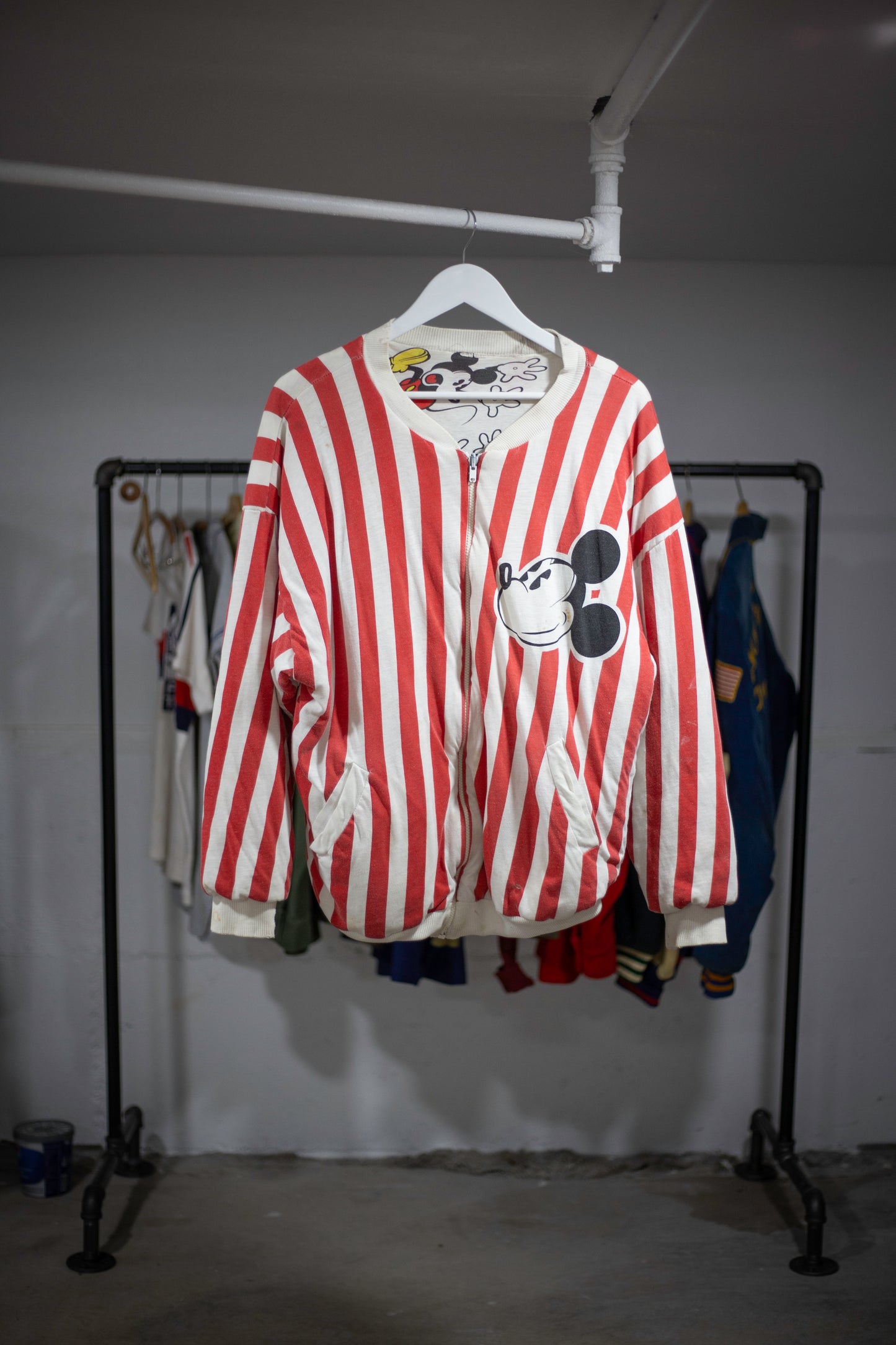 80's/90's Distressed Mickey Reversible Jacket | Large