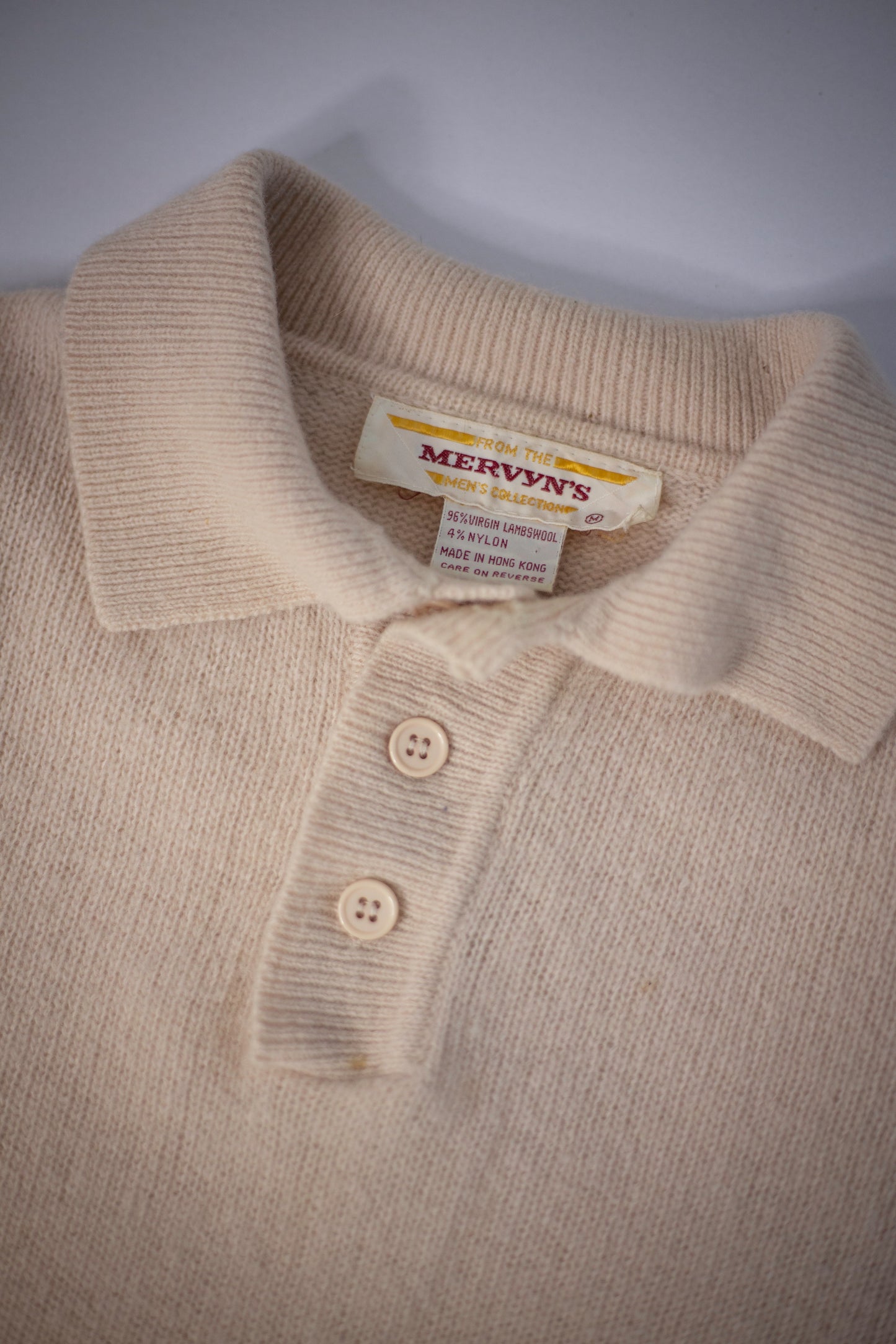 80's Mervyn's Quarter-Button Polo Sweater | Medium