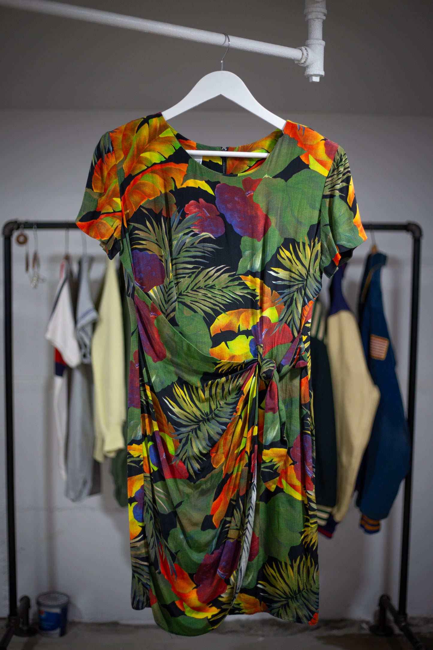 80's Tropical Dress | Small/Medium