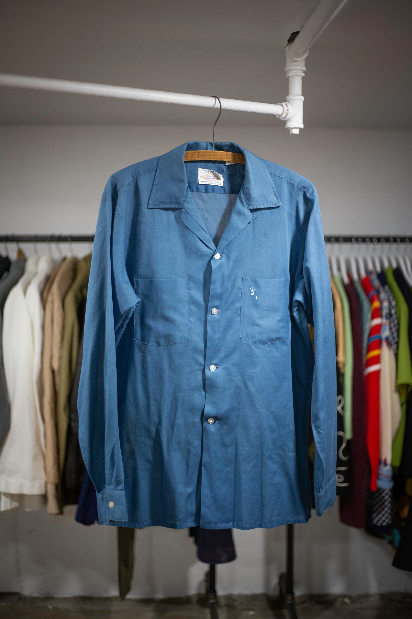 60's Arrow Decton Perma Iron Loop Collar Shirt | Large