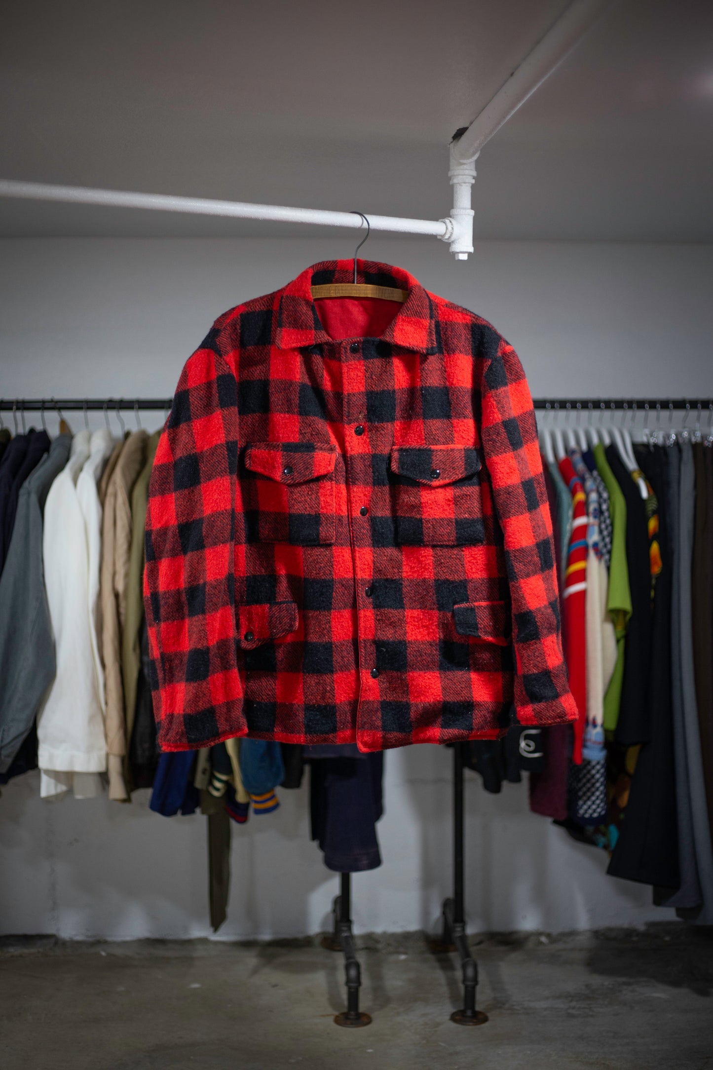 70's Reversible Buffalo Plaid Jacket | X-Large