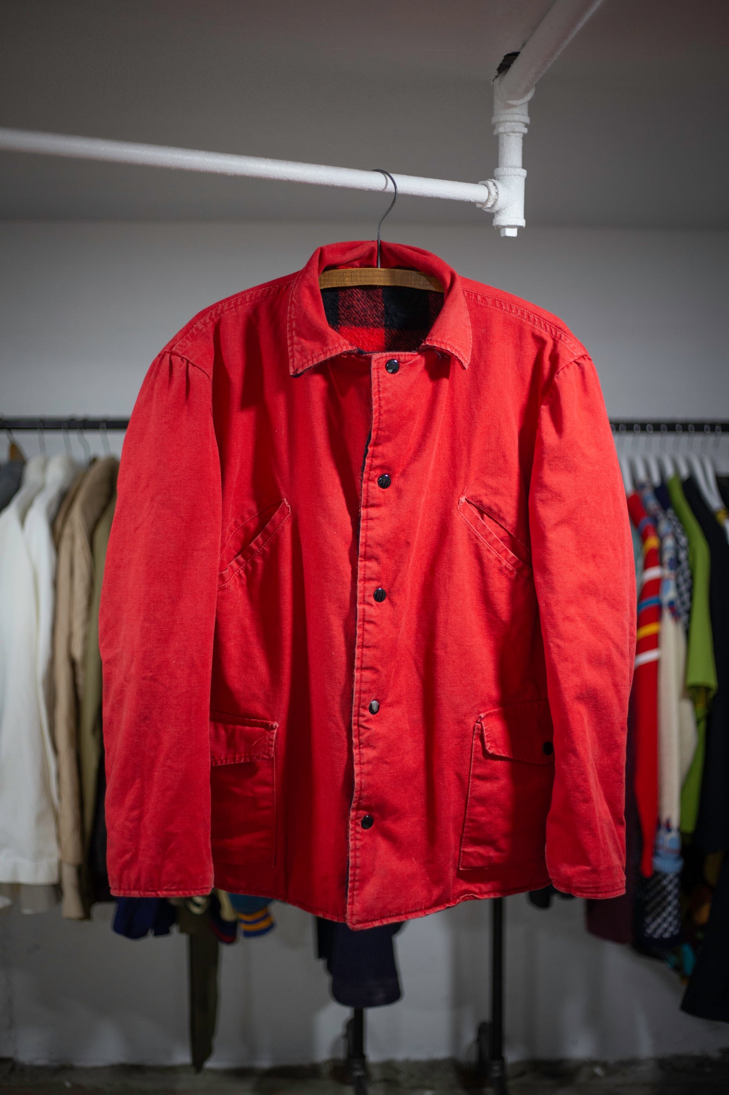 70's Reversible Buffalo Plaid Jacket | X-Large
