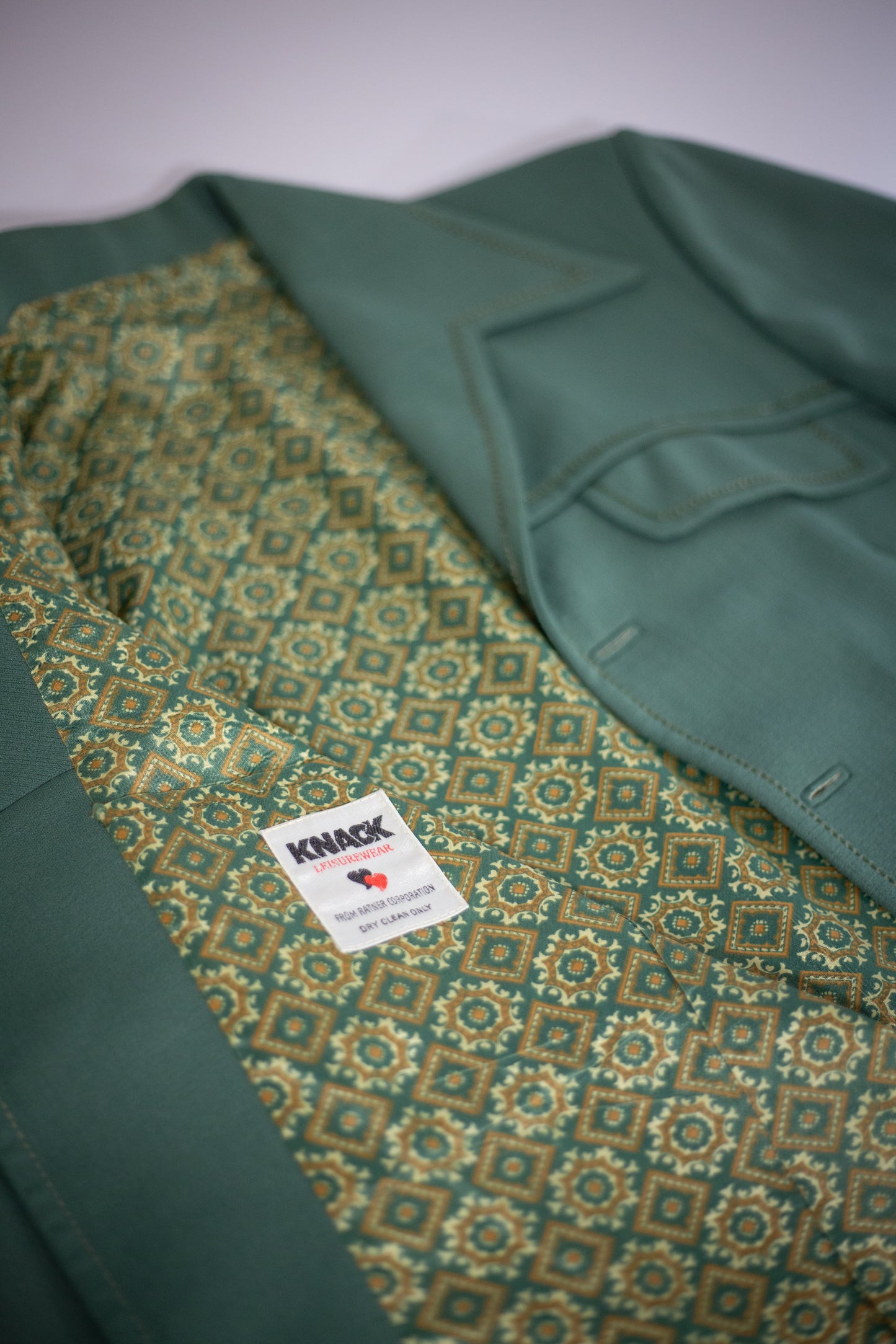 70's Knack Leisure Wear Green Blazer Jacket | Large/X-Large