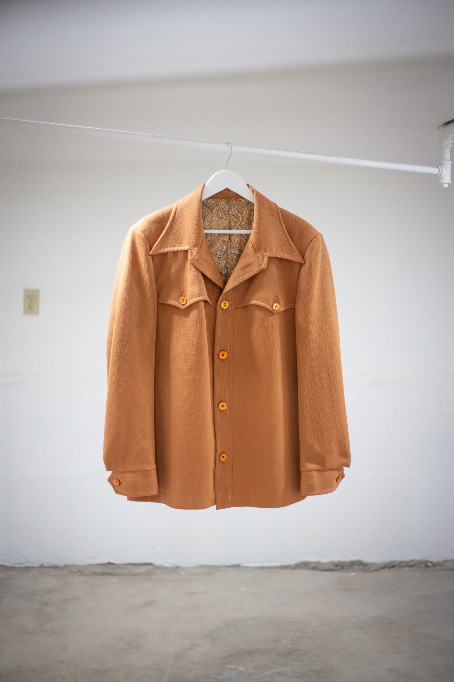 70's Knack Leisure Wear Orange Blazer Jacket | Large/X-Large