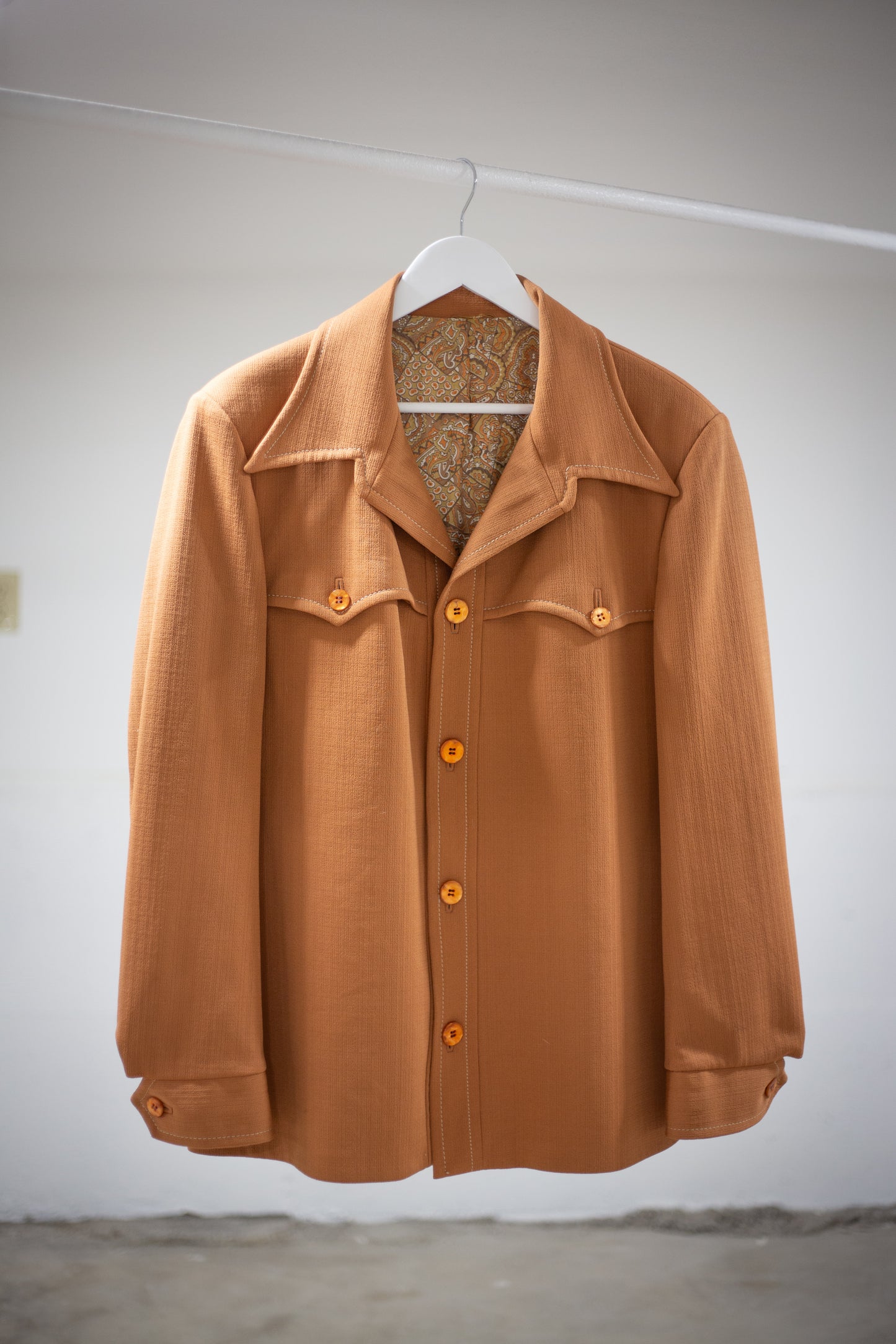 70's Knack Leisure Wear Orange Blazer Jacket | Large/X-Large