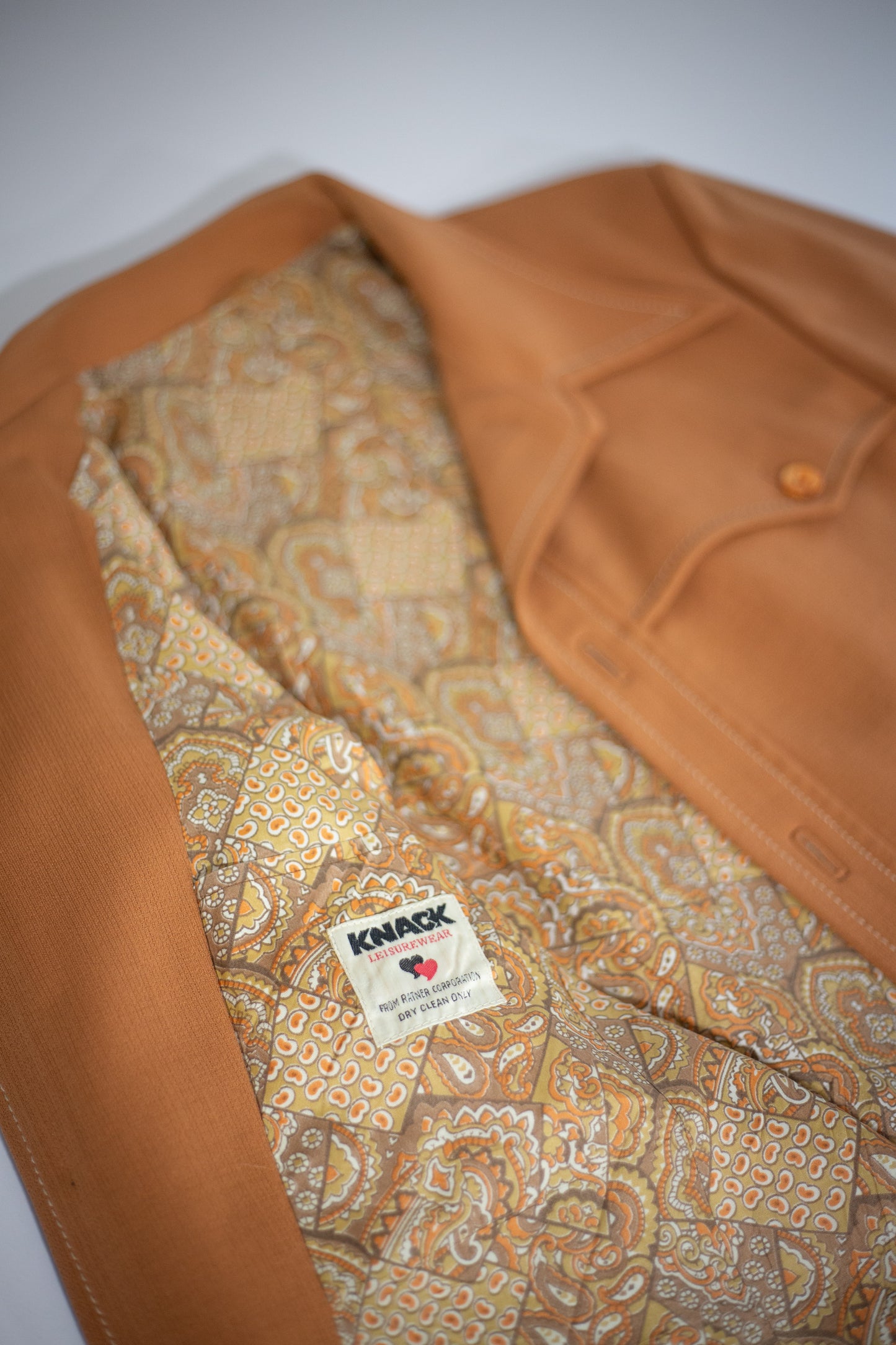 70's Knack Leisure Wear Orange Blazer Jacket | Large/X-Large