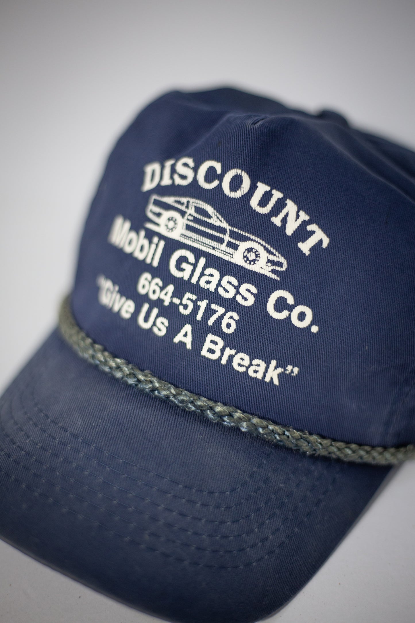 Vintage Mobil Glass Co Snapback Hat