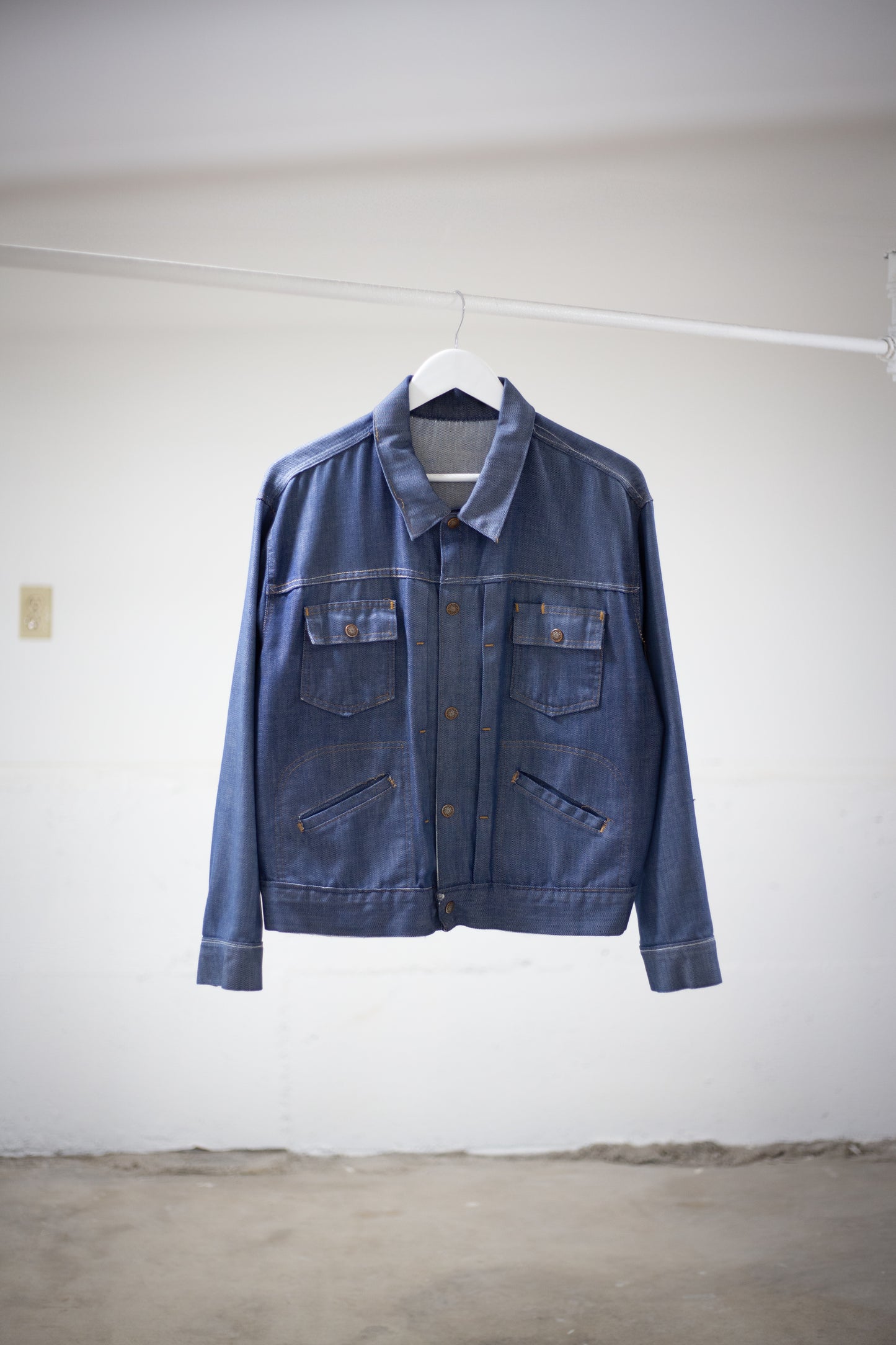 70's JCPenney Indigo Super Denim Selvedge Denim Jacket Large