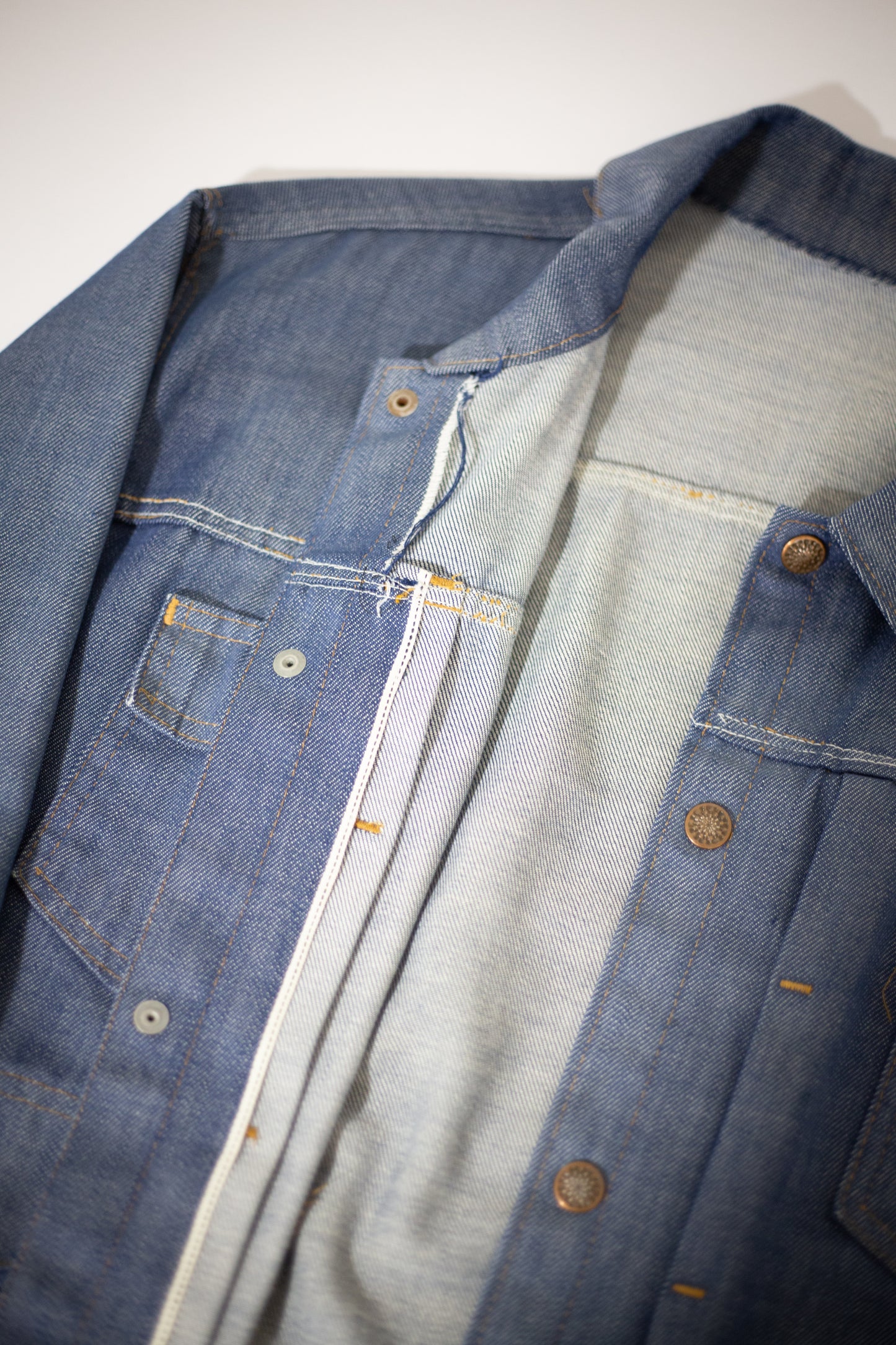 70's JCPenney Indigo Super Denim Selvedge Denim Jacket Large