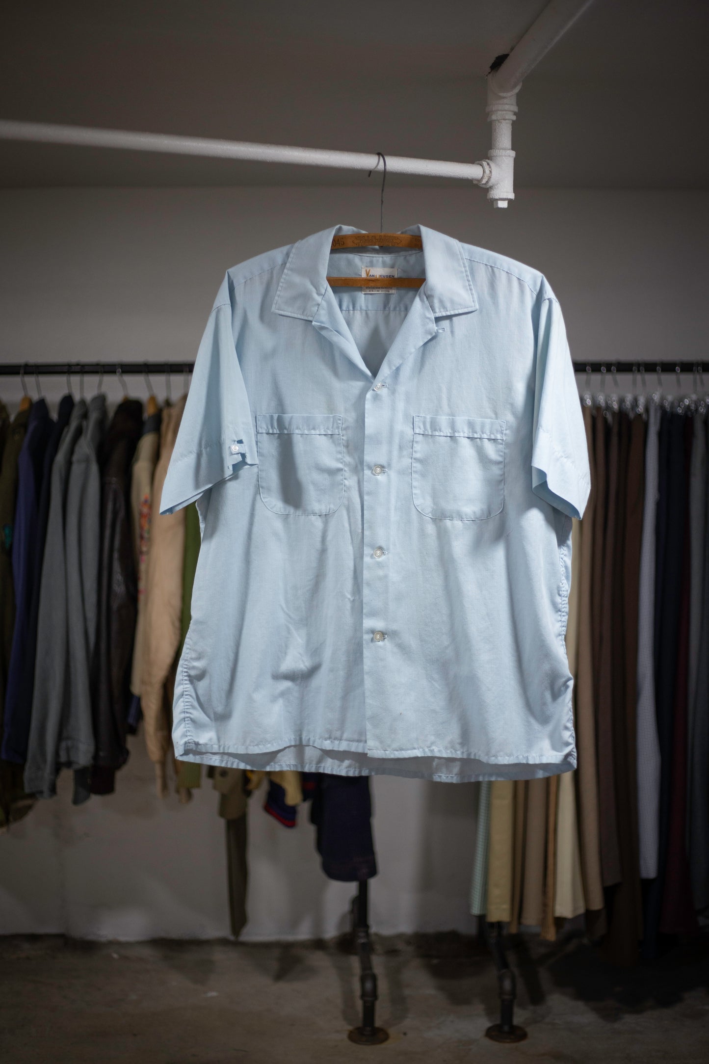 70's Van Heusen Loop Collar Shirt | Large