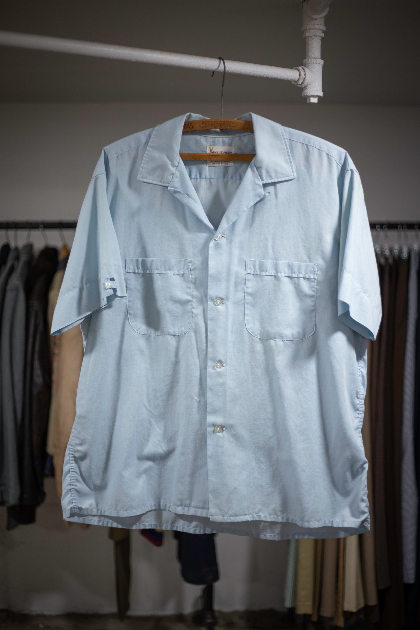 70's Van Heusen Loop Collar Shirt | Large