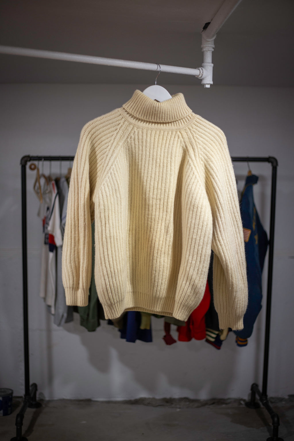 60's Abercrombie & Fitch Afton Knit Turtleneck Fisherman Sweater | Medium