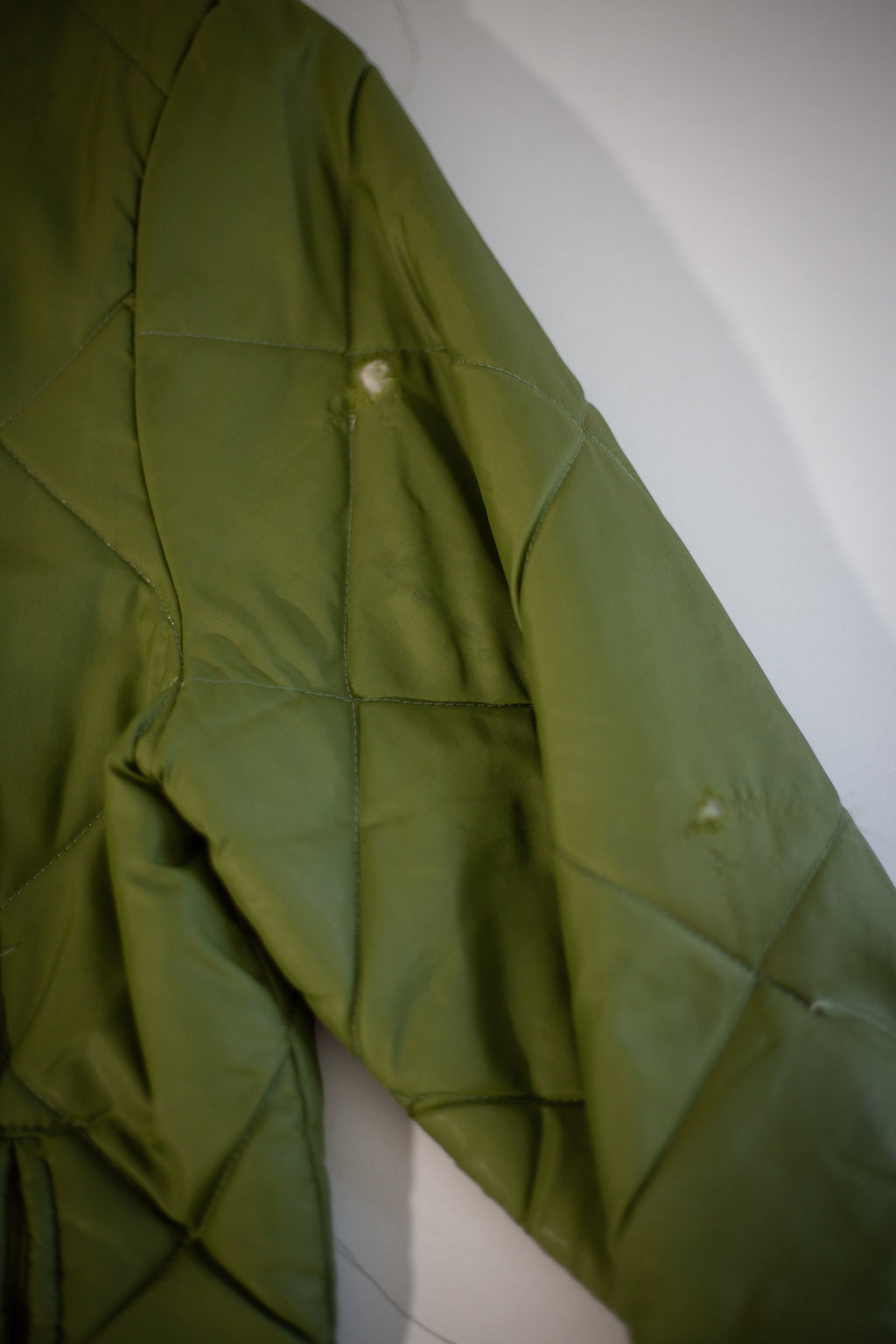 60's Quilted Down Jacket | Medium