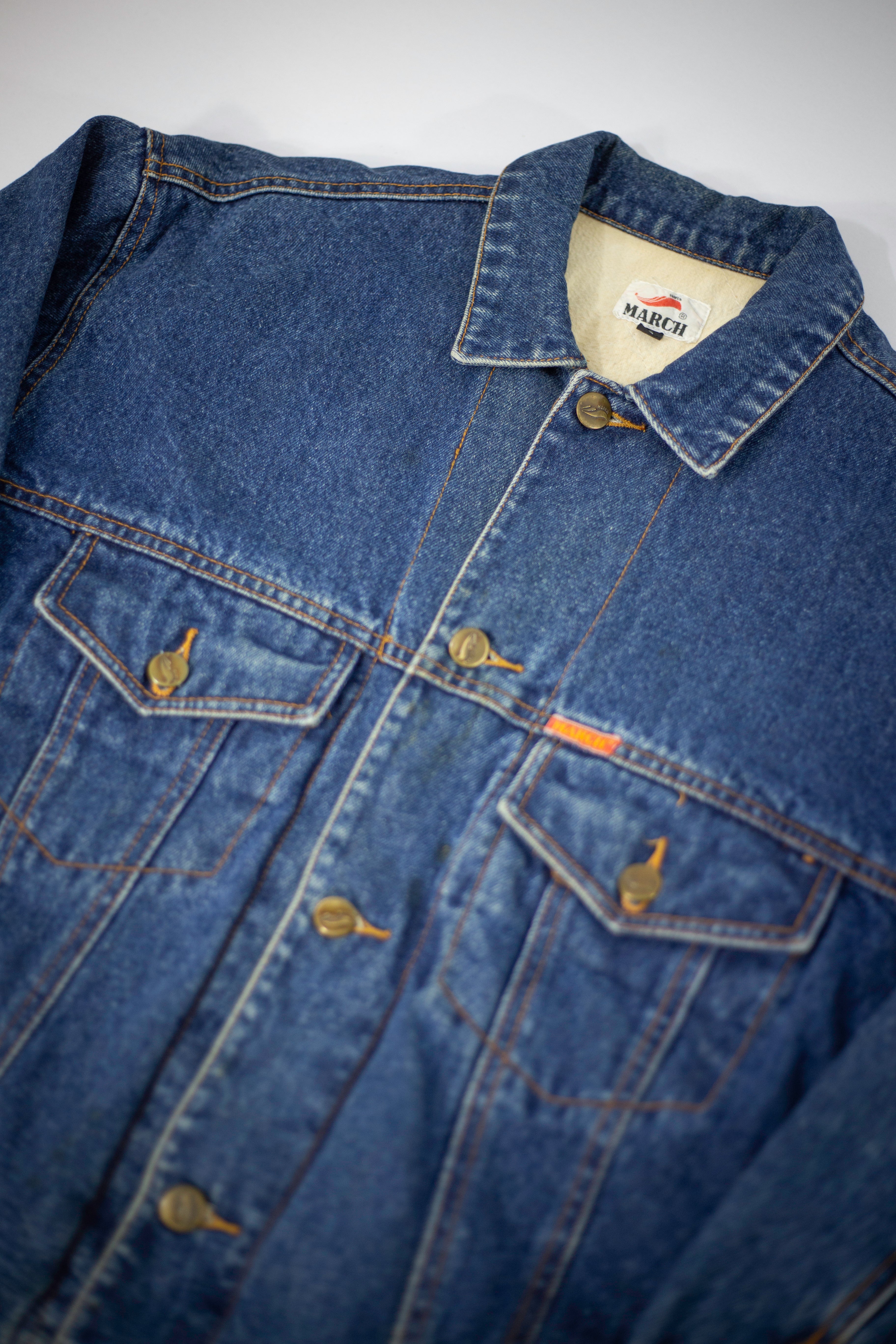 70's/80's March Type III Lined Denim Jacket | Medium