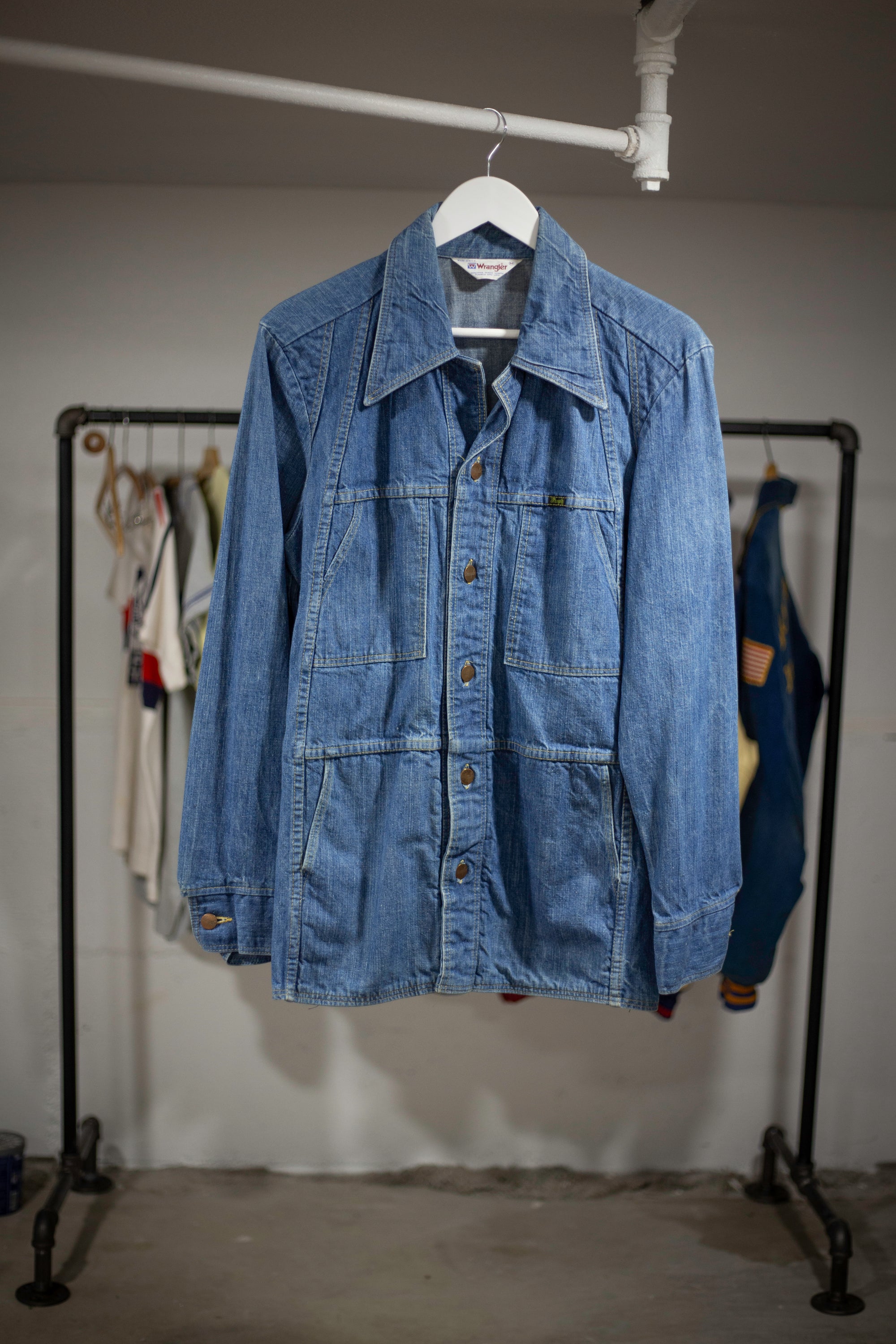 70's/80's Wrangler Safari Chore Denim Jacket | Small/Medium