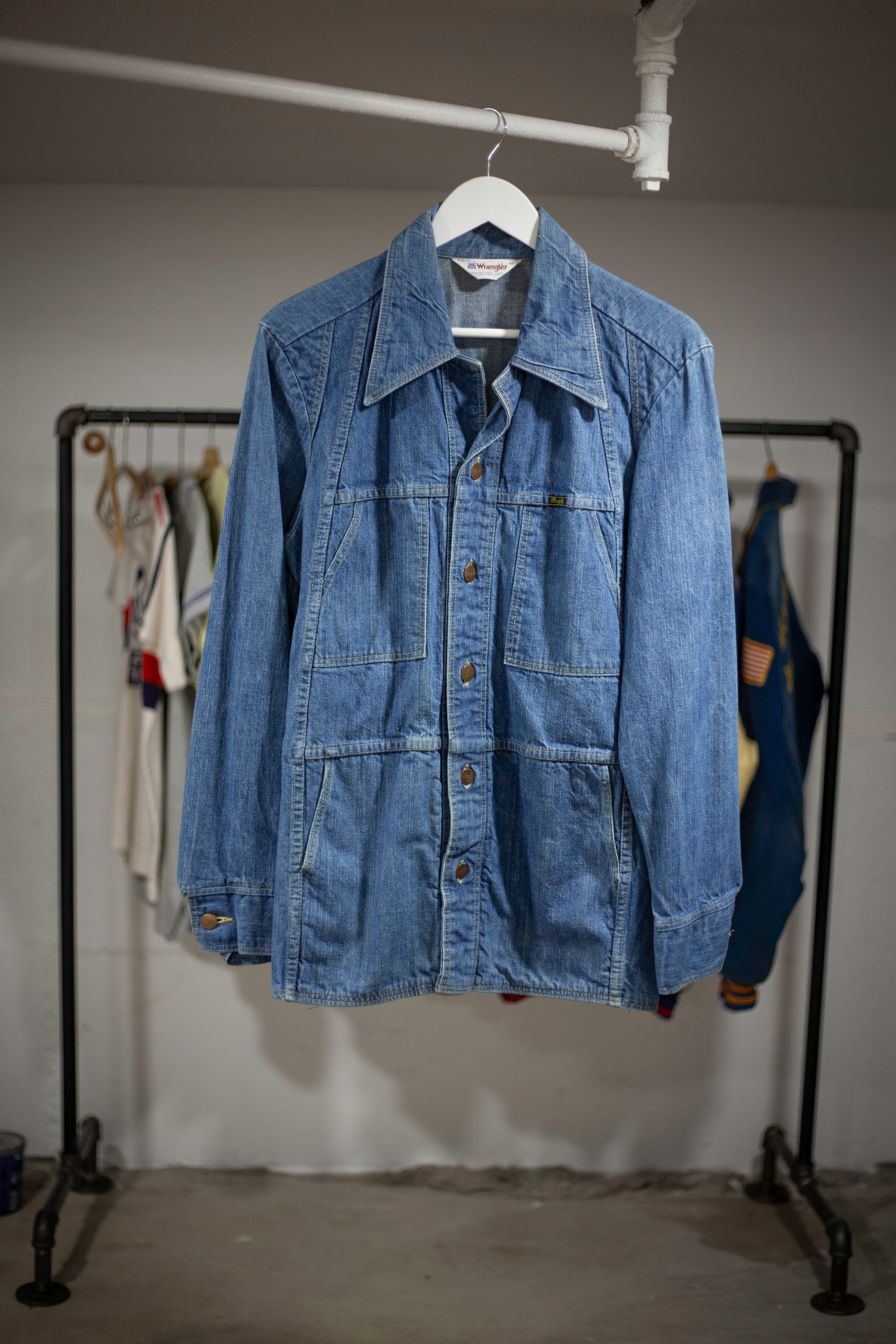 70's/80's Wrangler Safari Chore Denim Jacket | Small/Medium