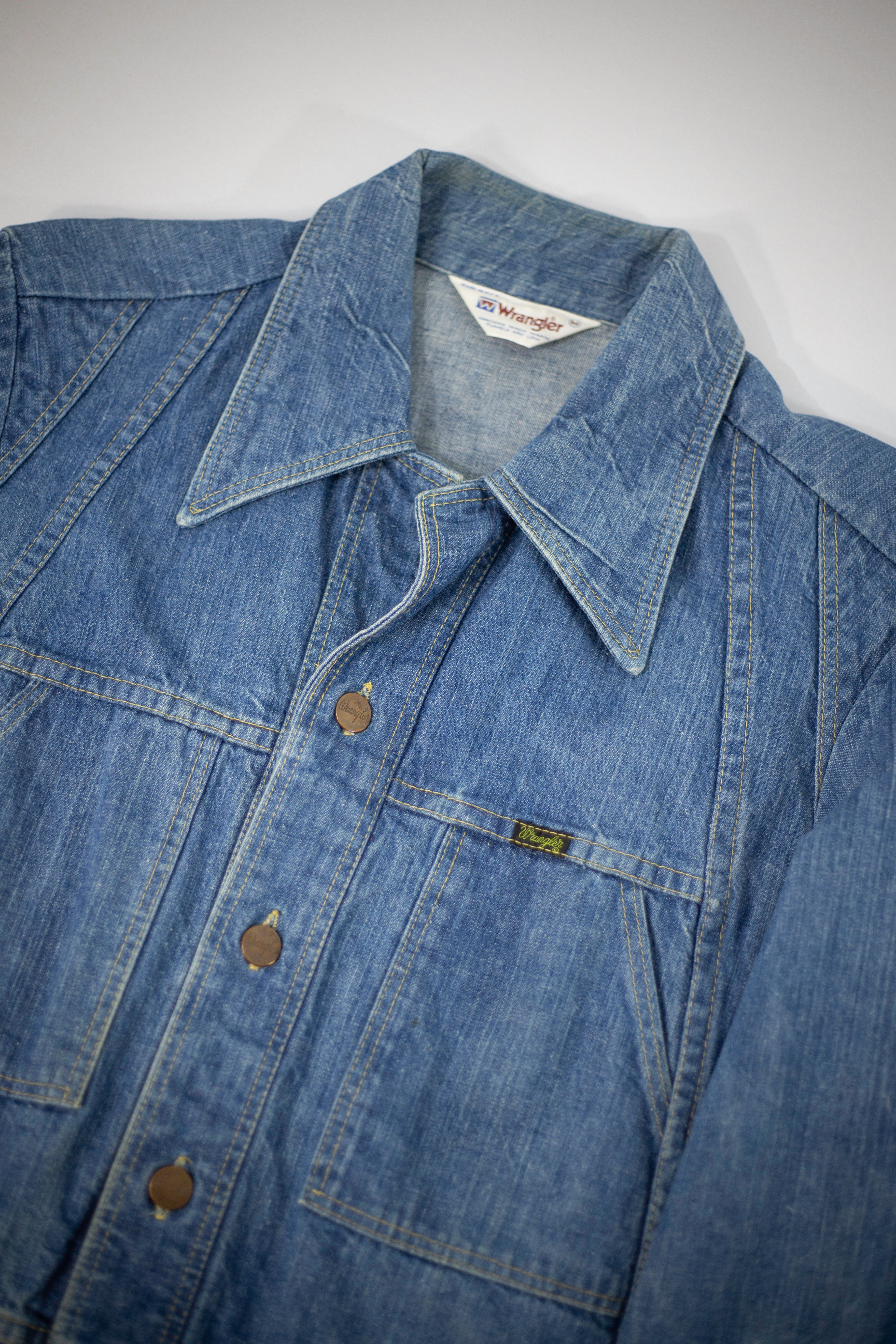 70's/80's Wrangler Safari Chore Denim Jacket | Small/Medium
