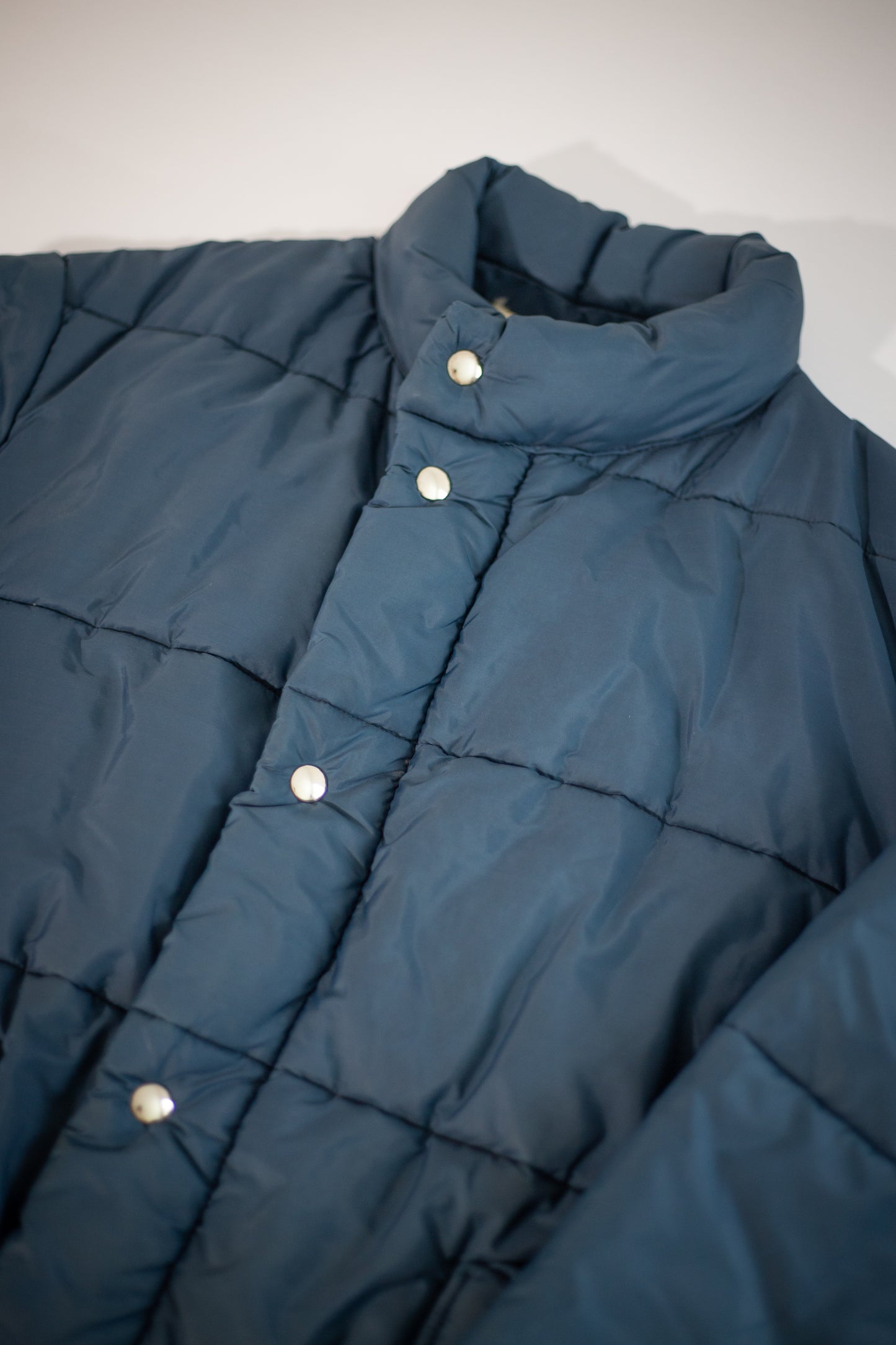70's Double Zip Puffer Jacket | Large