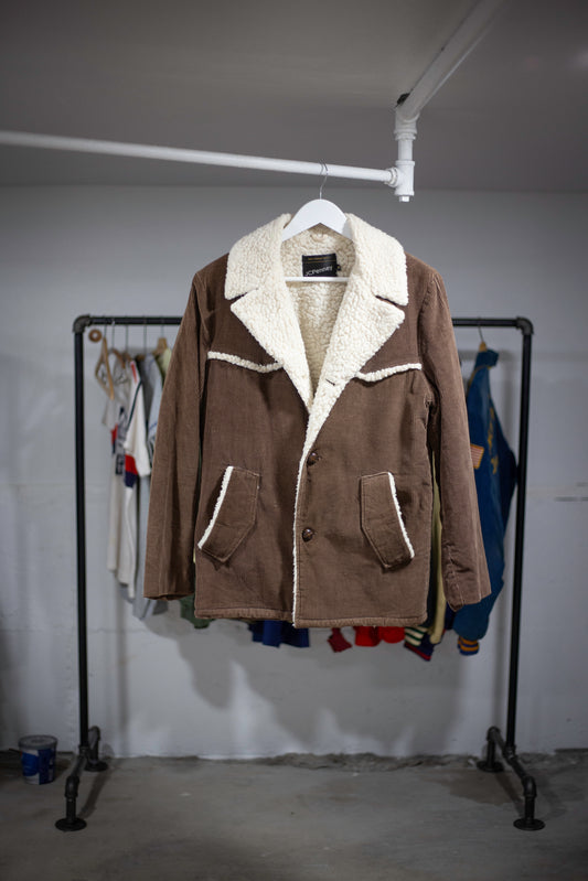 70's JCPenney Lined Corduroy Coat | Small
