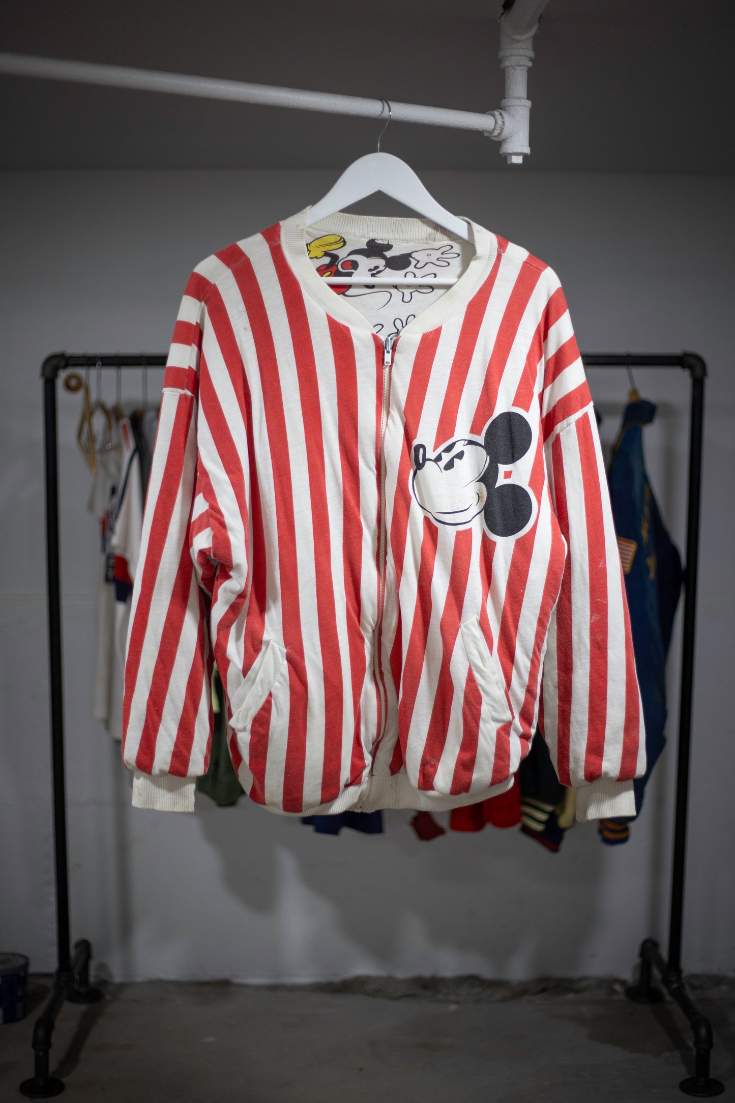80's/90's Distressed Mickey Reversible Jacket | Large