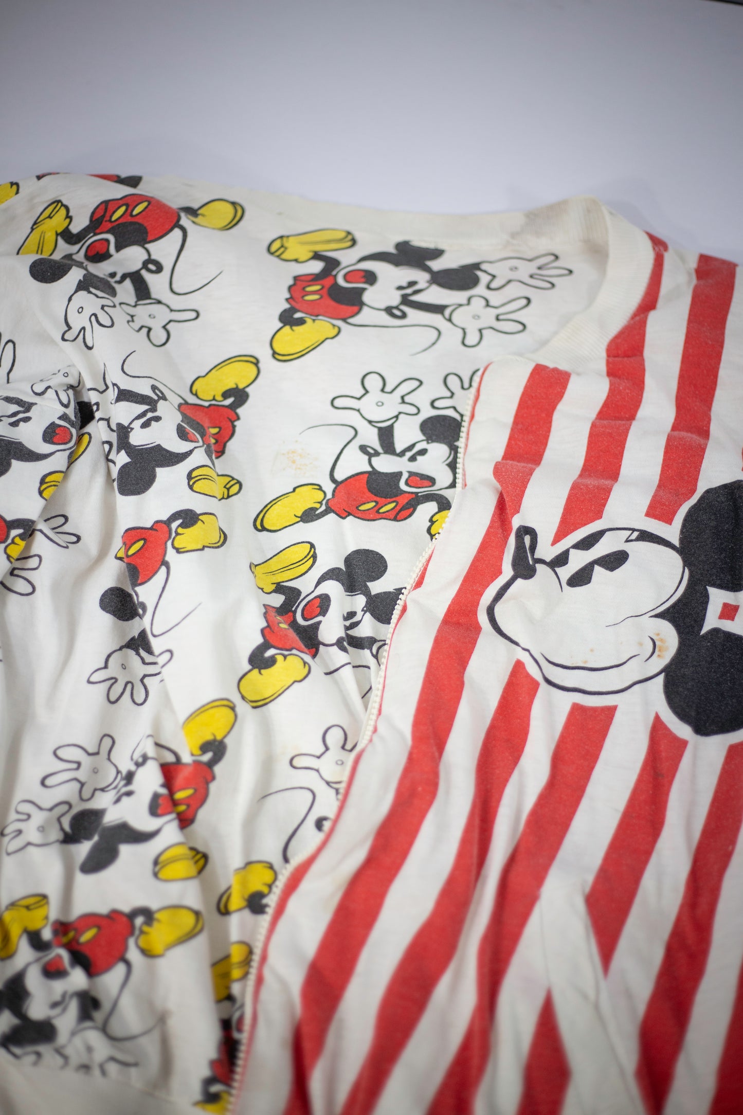 80's/90's Distressed Mickey Reversible Jacket | Large