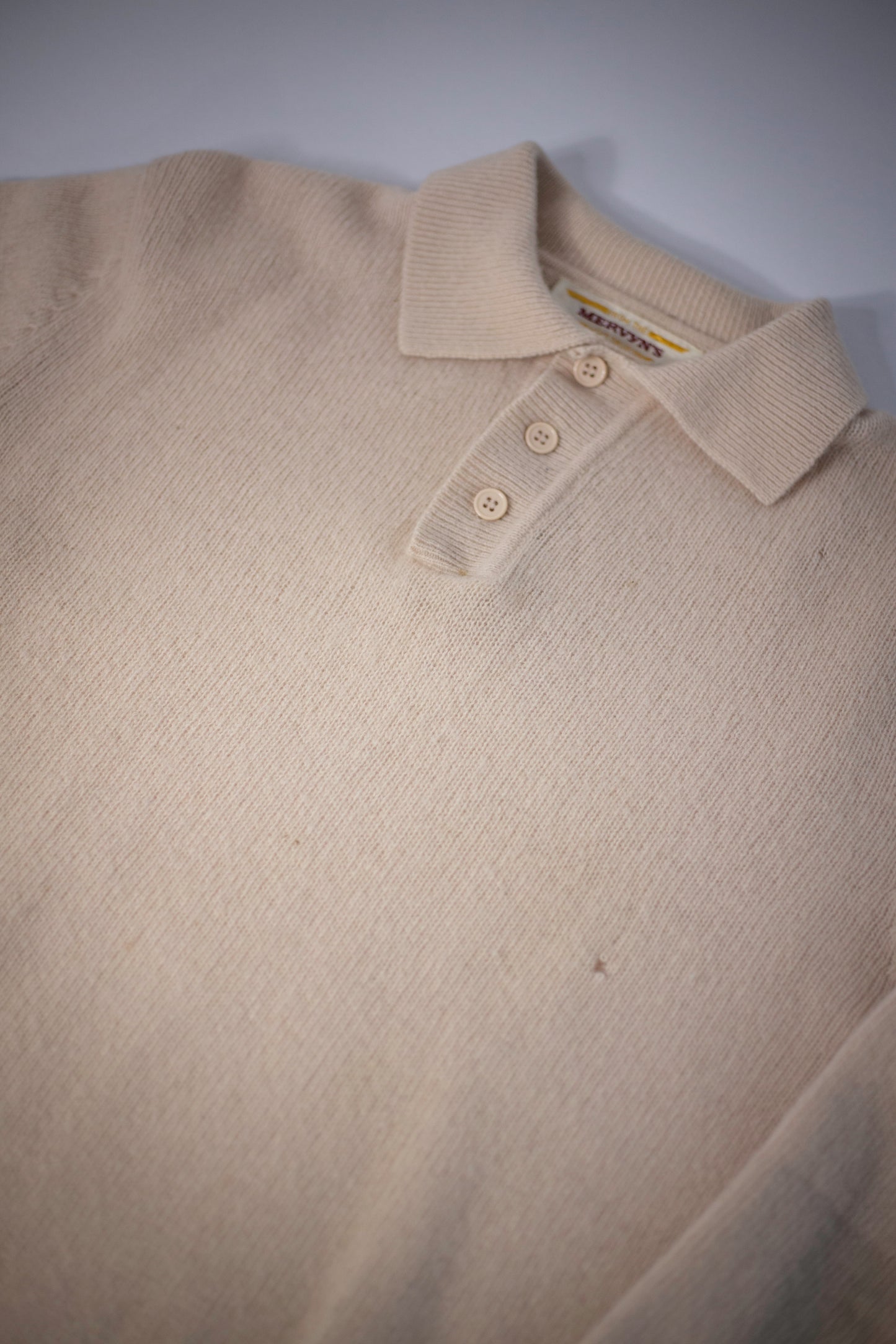 80's Mervyn's Quarter-Button Polo Sweater | Medium