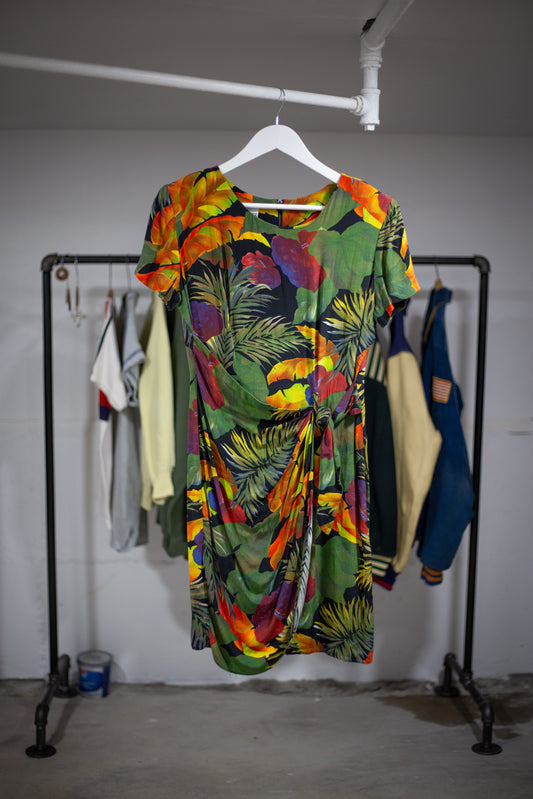 80's Tropical Dress | Small/Medium