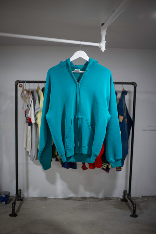 90's Cheetah Essential Zip-Up Hoodie **Broken Zipper** | Large