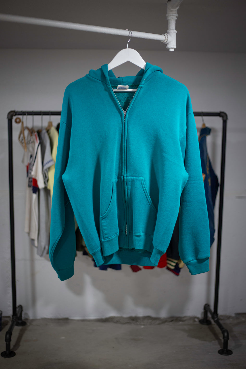 90's Cheetah Essential Zip-Up Hoodie **Broken Zipper** | Large