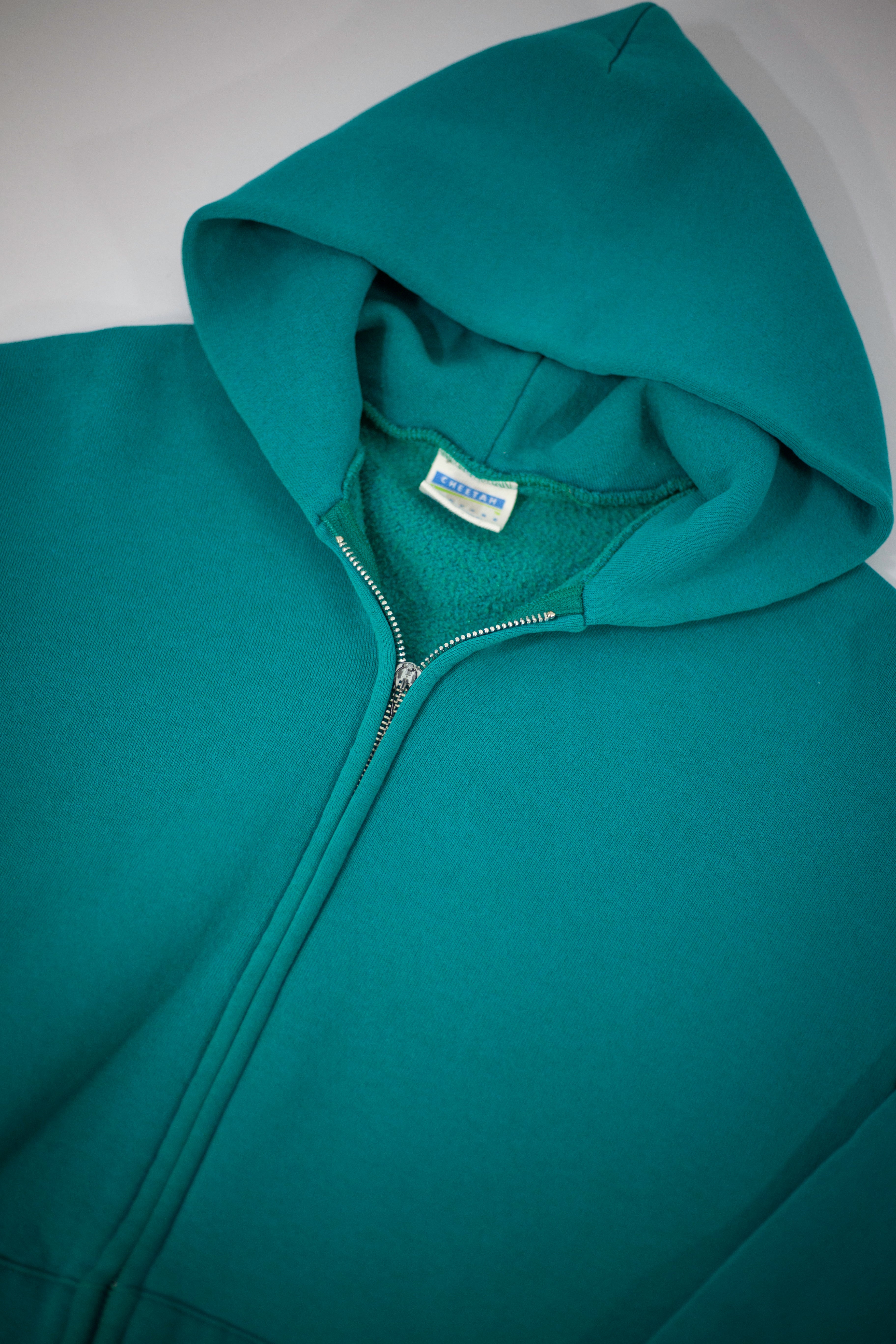 90's Cheetah Essential Zip-Up Hoodie **Broken Zipper** | Large