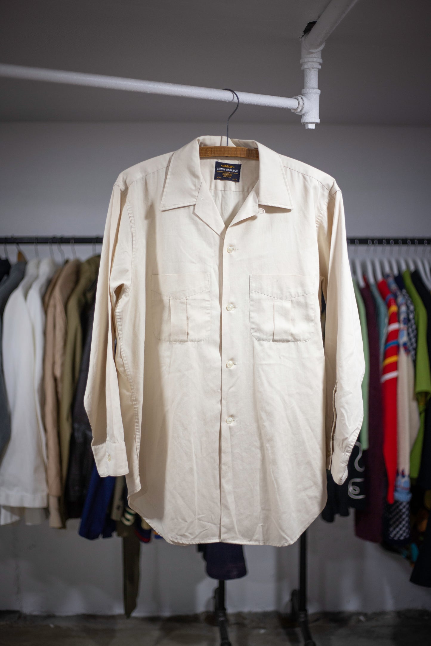 60's Arrow Decton Gabanaro Loop Collar Shirt | Large