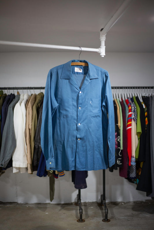 60's Arrow Decton Perma Iron Loop Collar Shirt | Large