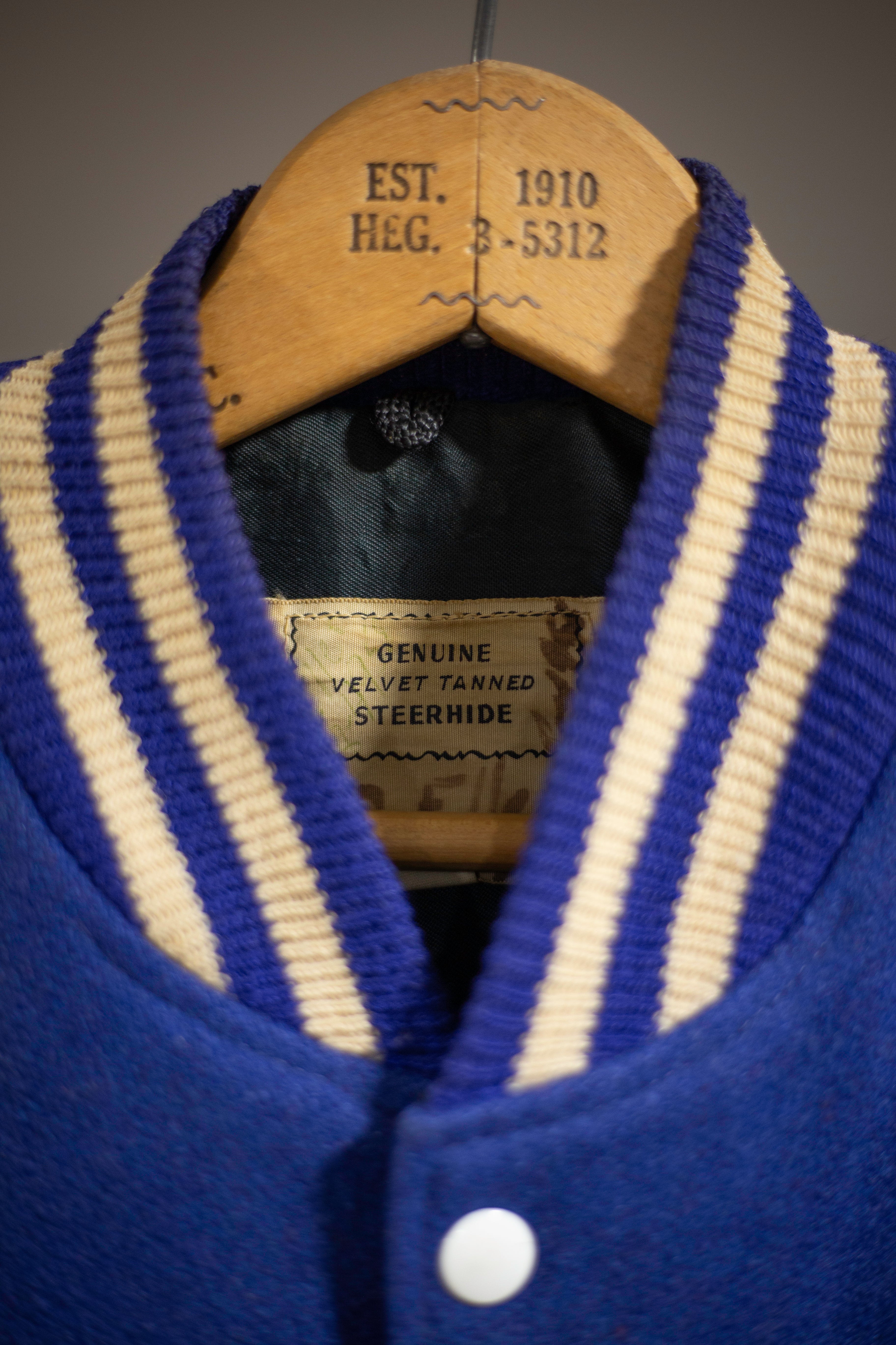 60's/70's Blank Varsity Jacket | Large