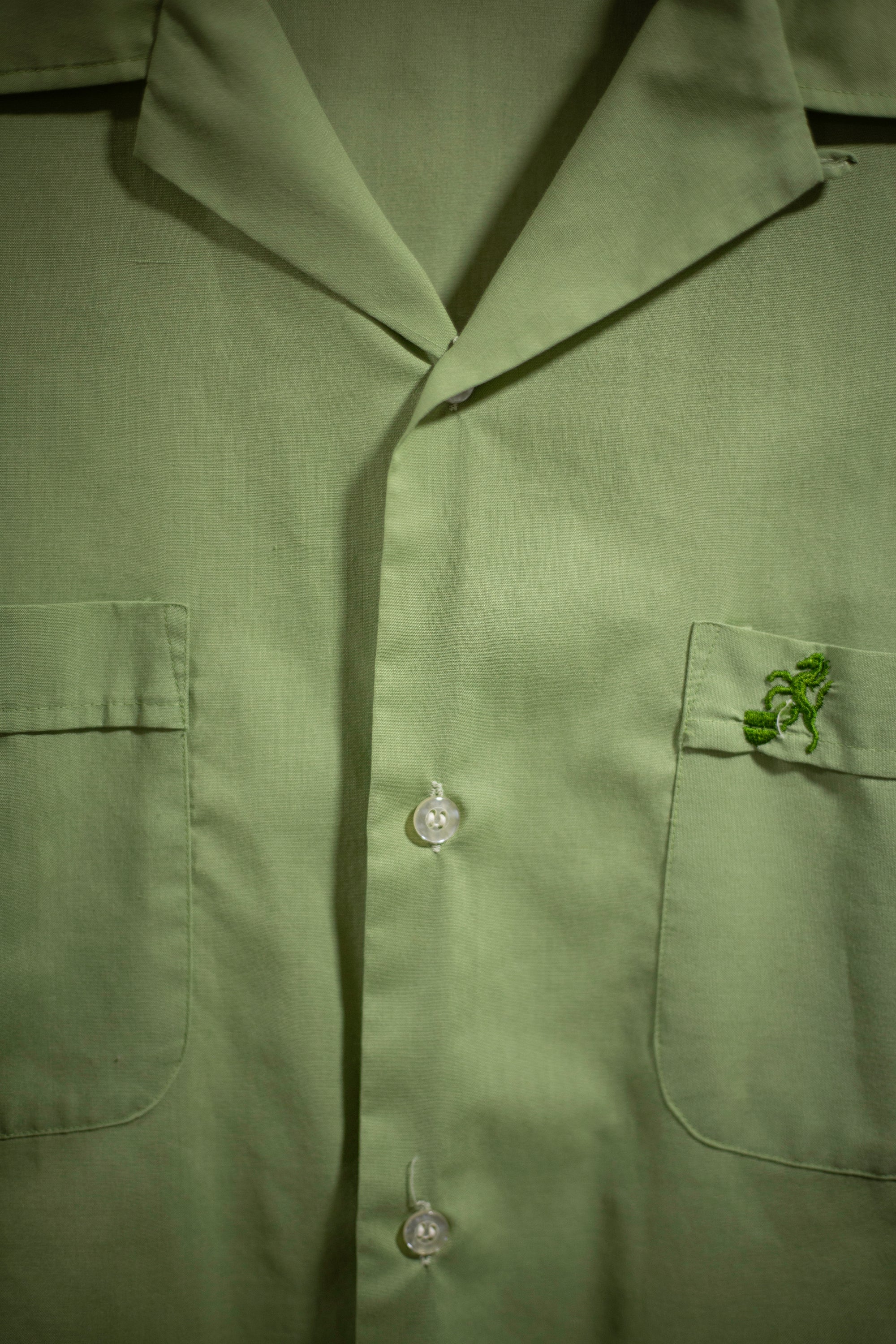60's Braidburn Permanent Press Loop Collar Shirt | Large