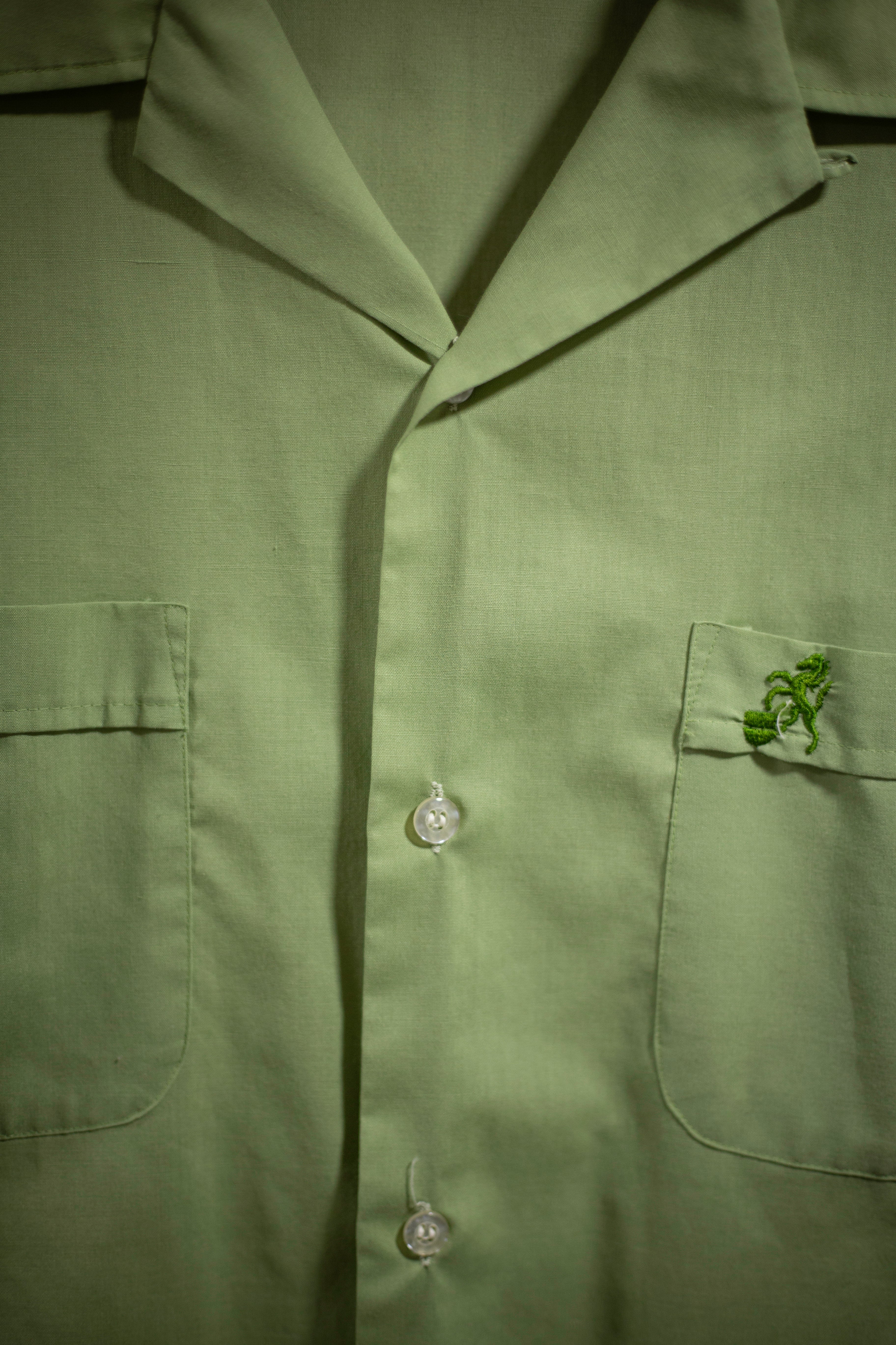 60's Braidburn Permanent Press Loop Collar Shirt | Large