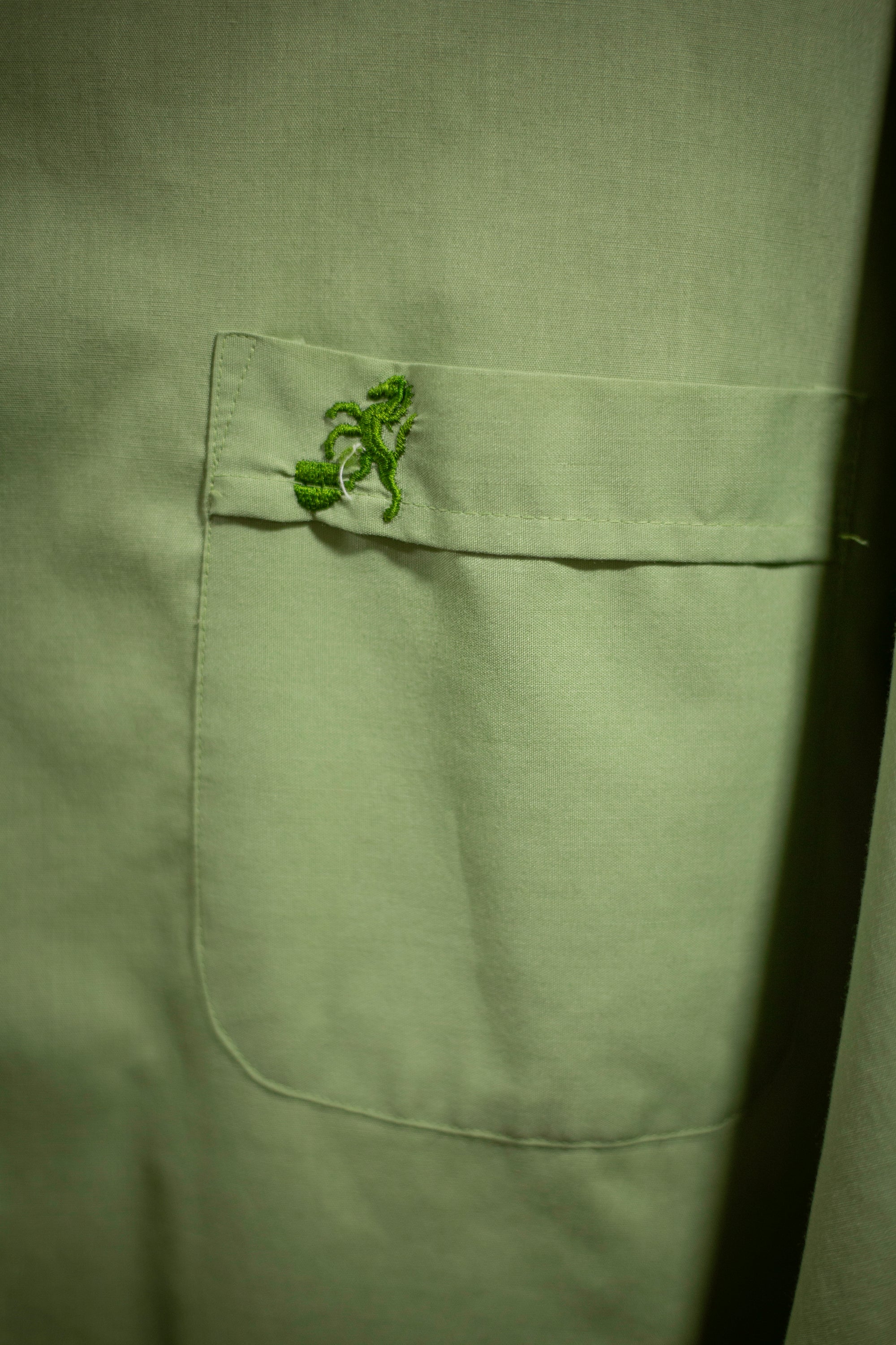 60's Braidburn Permanent Press Loop Collar Shirt | Large