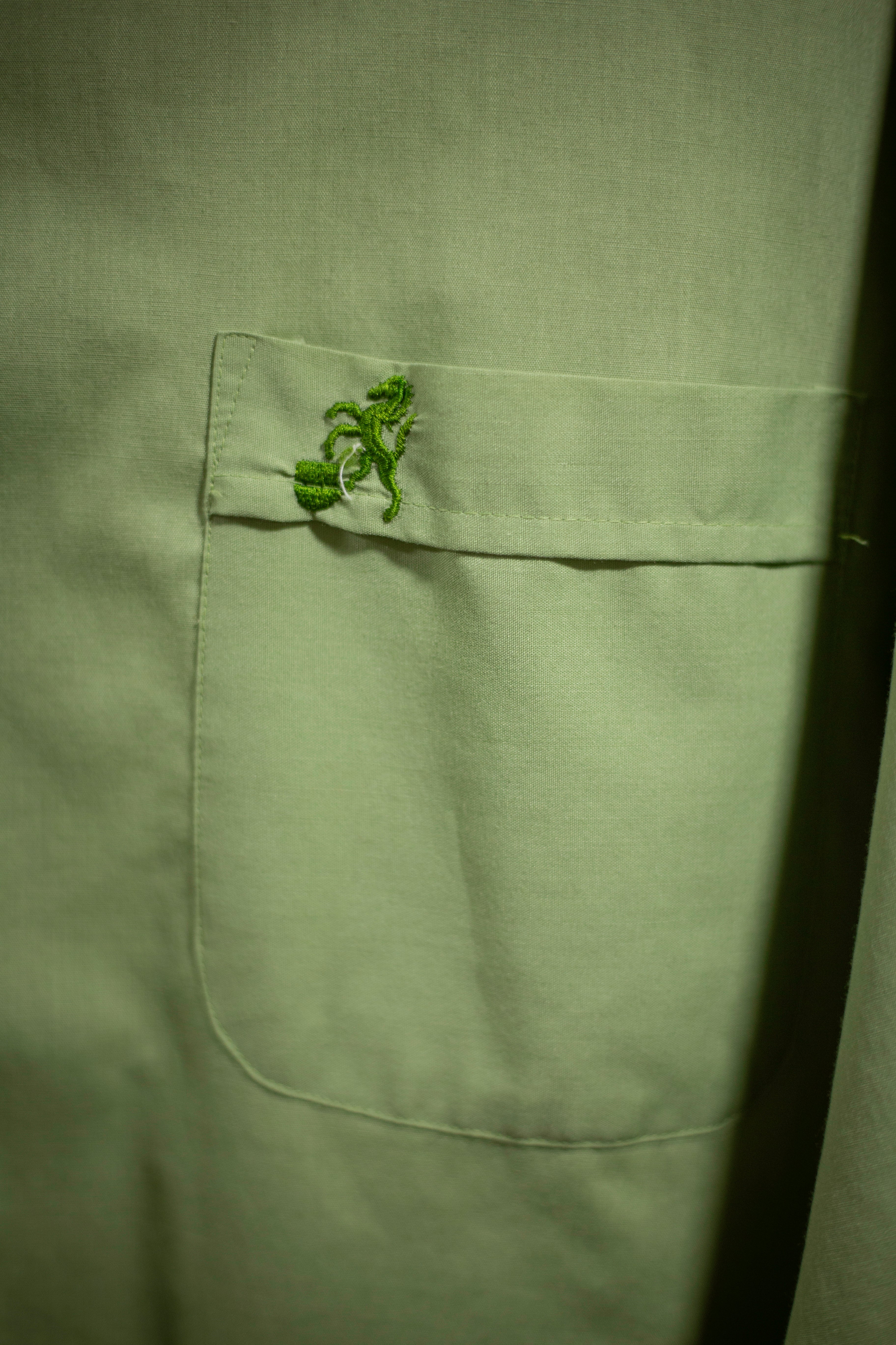 60's Braidburn Permanent Press Loop Collar Shirt | Large