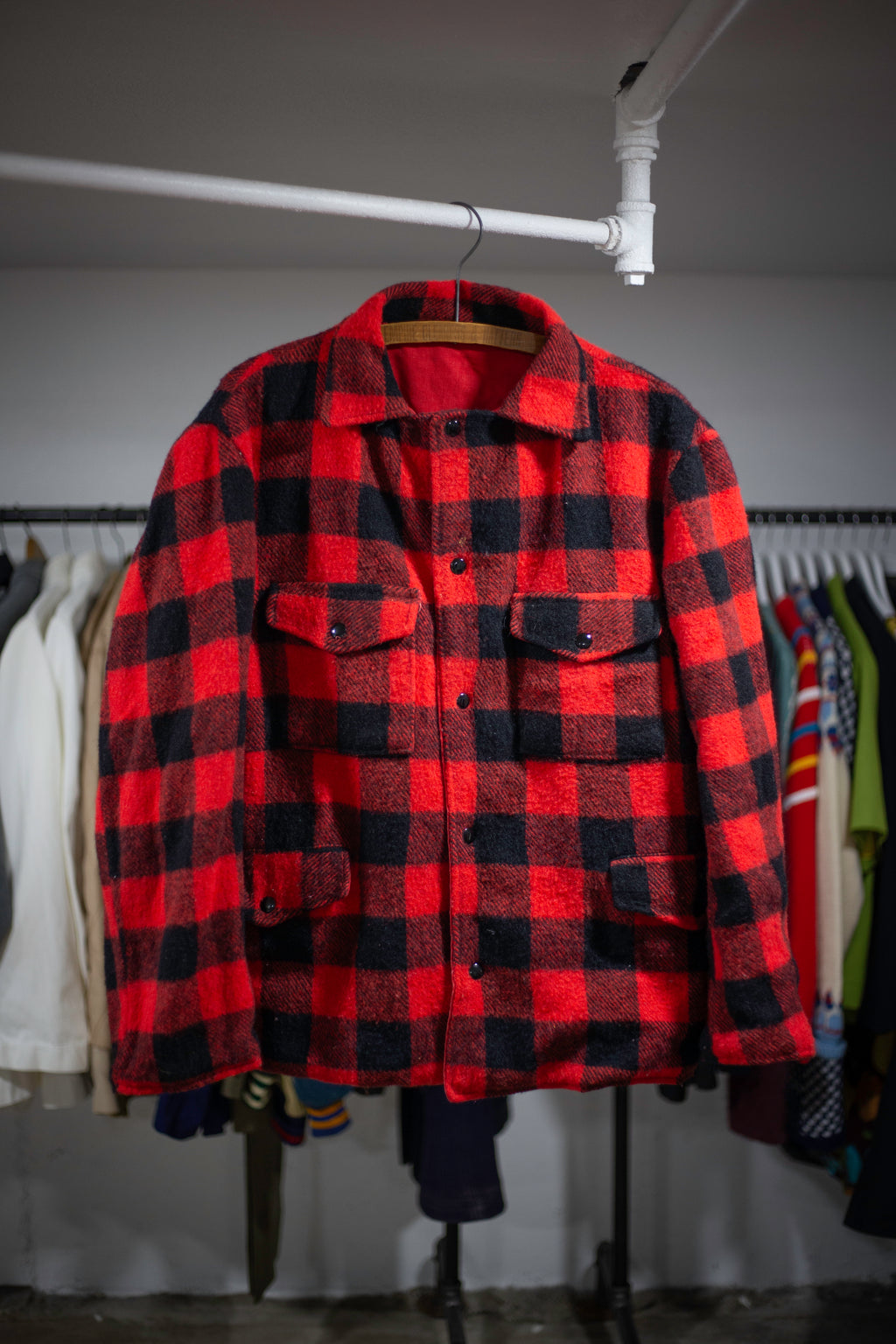 70's Reversible Buffalo Plaid Jacket | X-Large