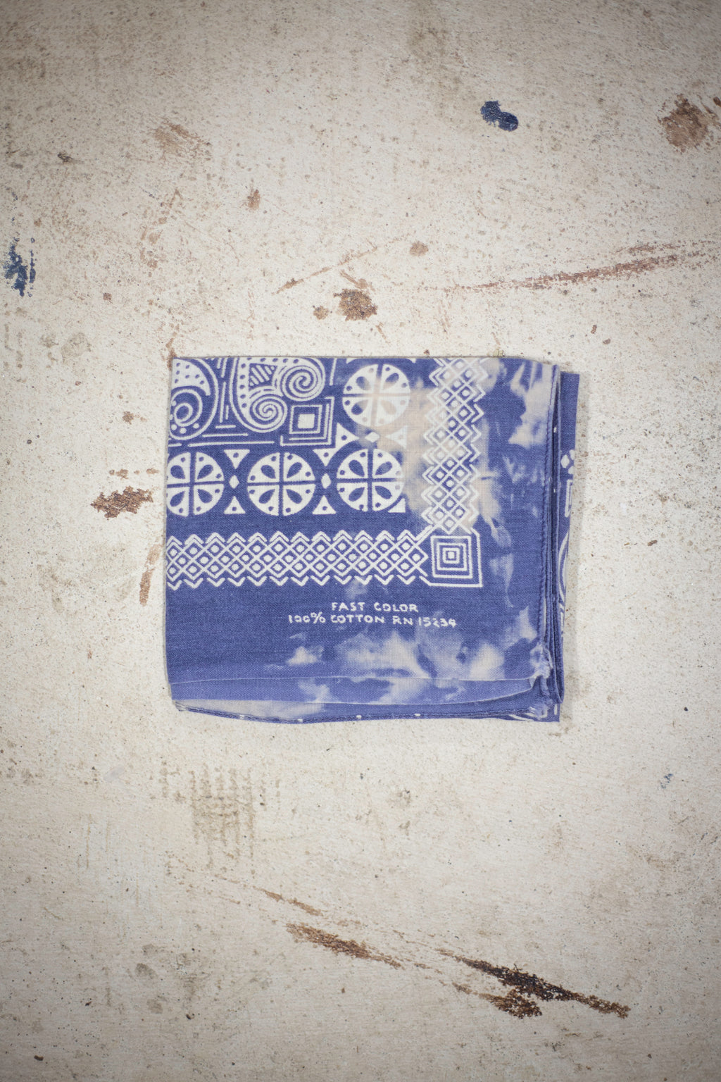 60's/70's Fast Color Bleached RN 15234 Bandana
