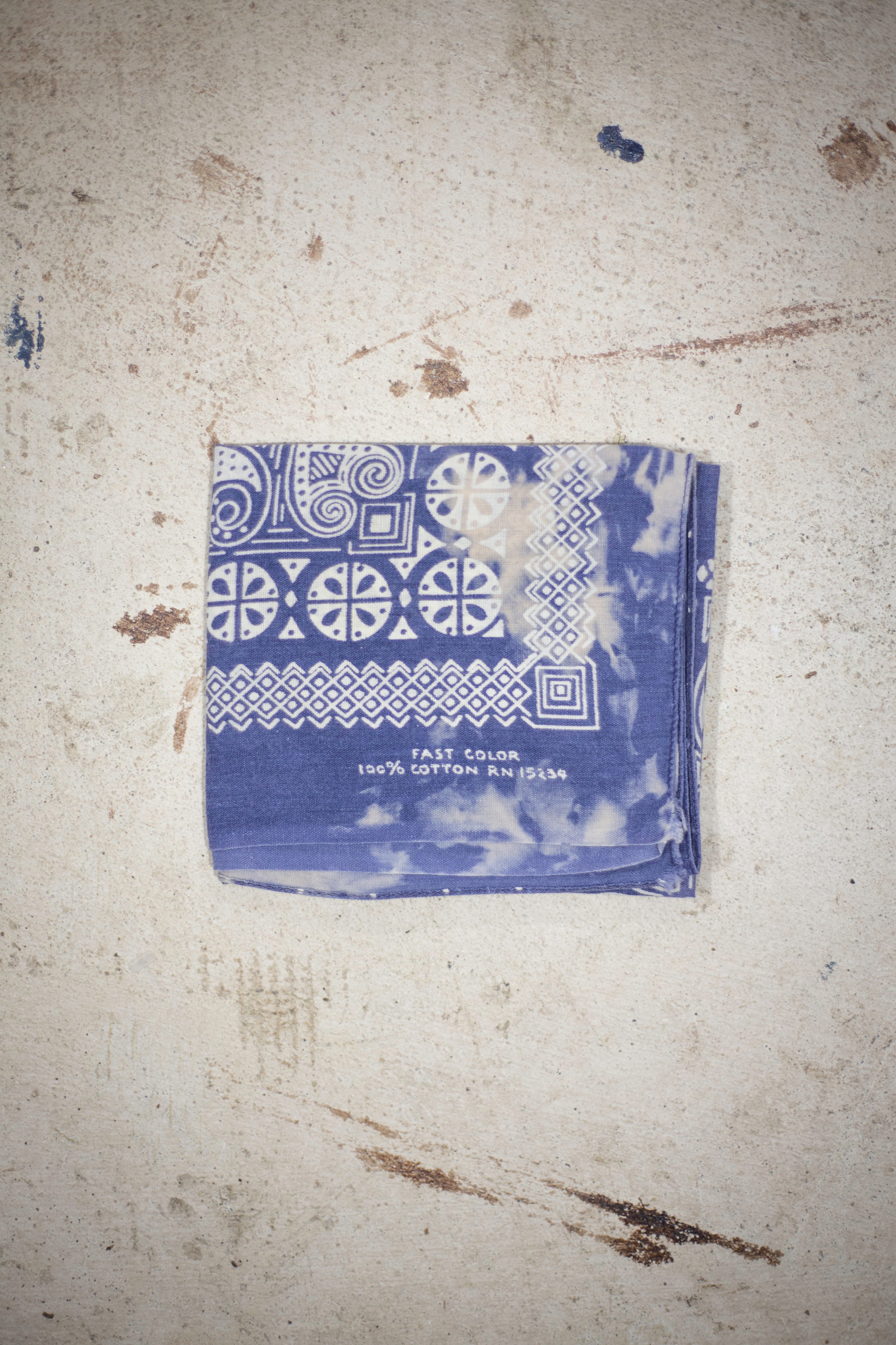 60's/70's Fast Color Bleached RN 15234 Bandana