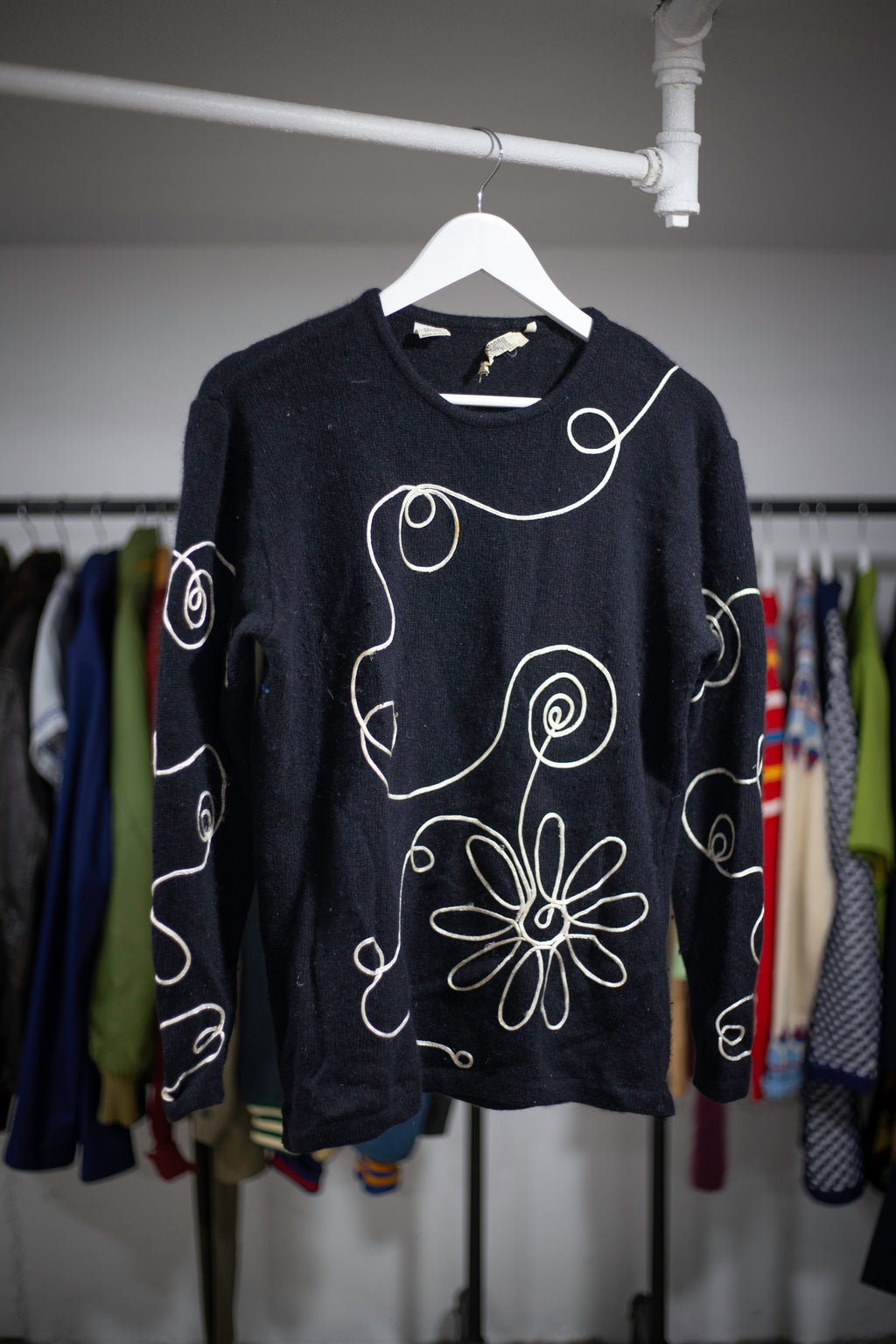 70's/80's I.Magnin 3D Stitched Angora Blend Sweater | Medium