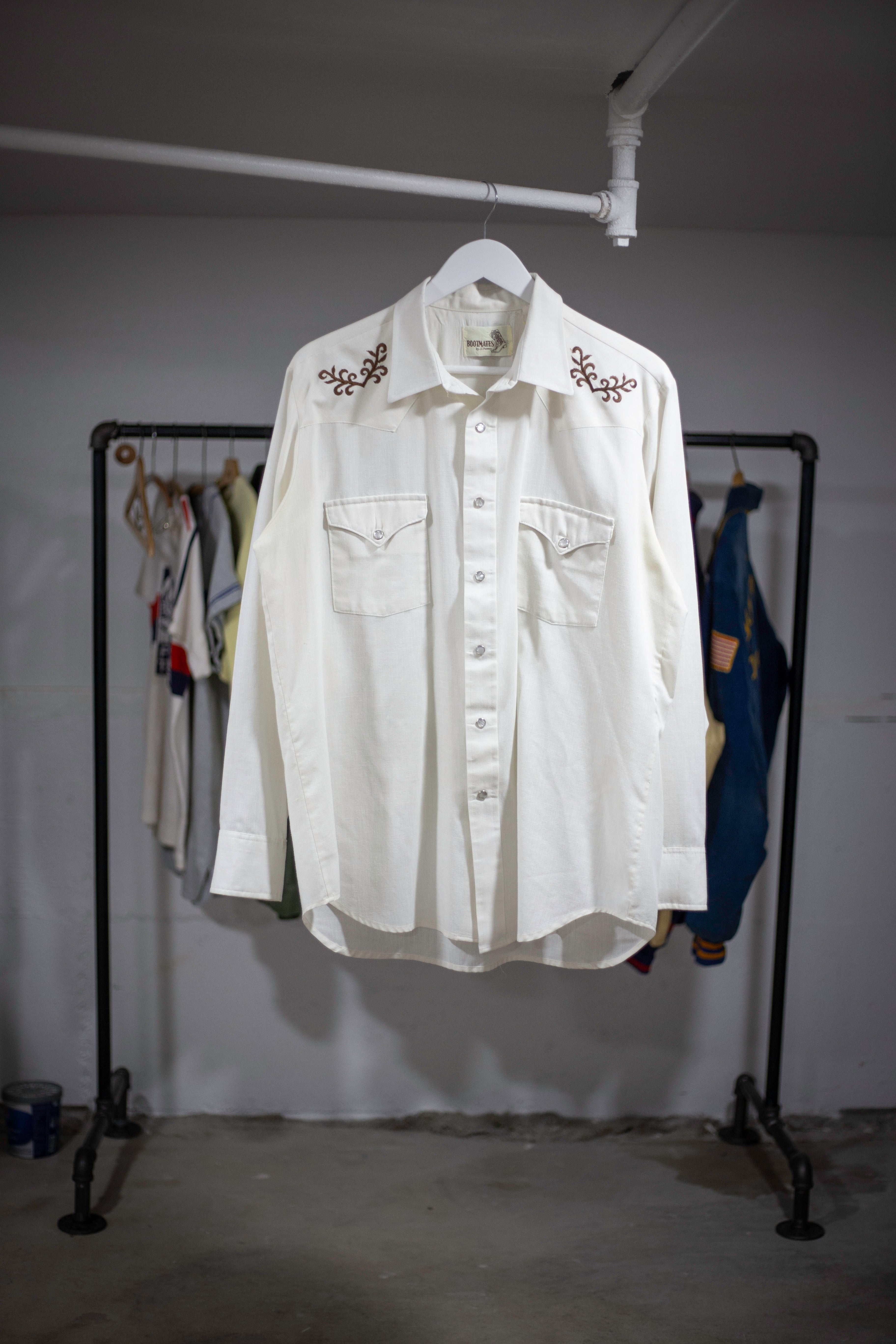 70's JCPenney Bootmates Western Embroidered Shirt | Large