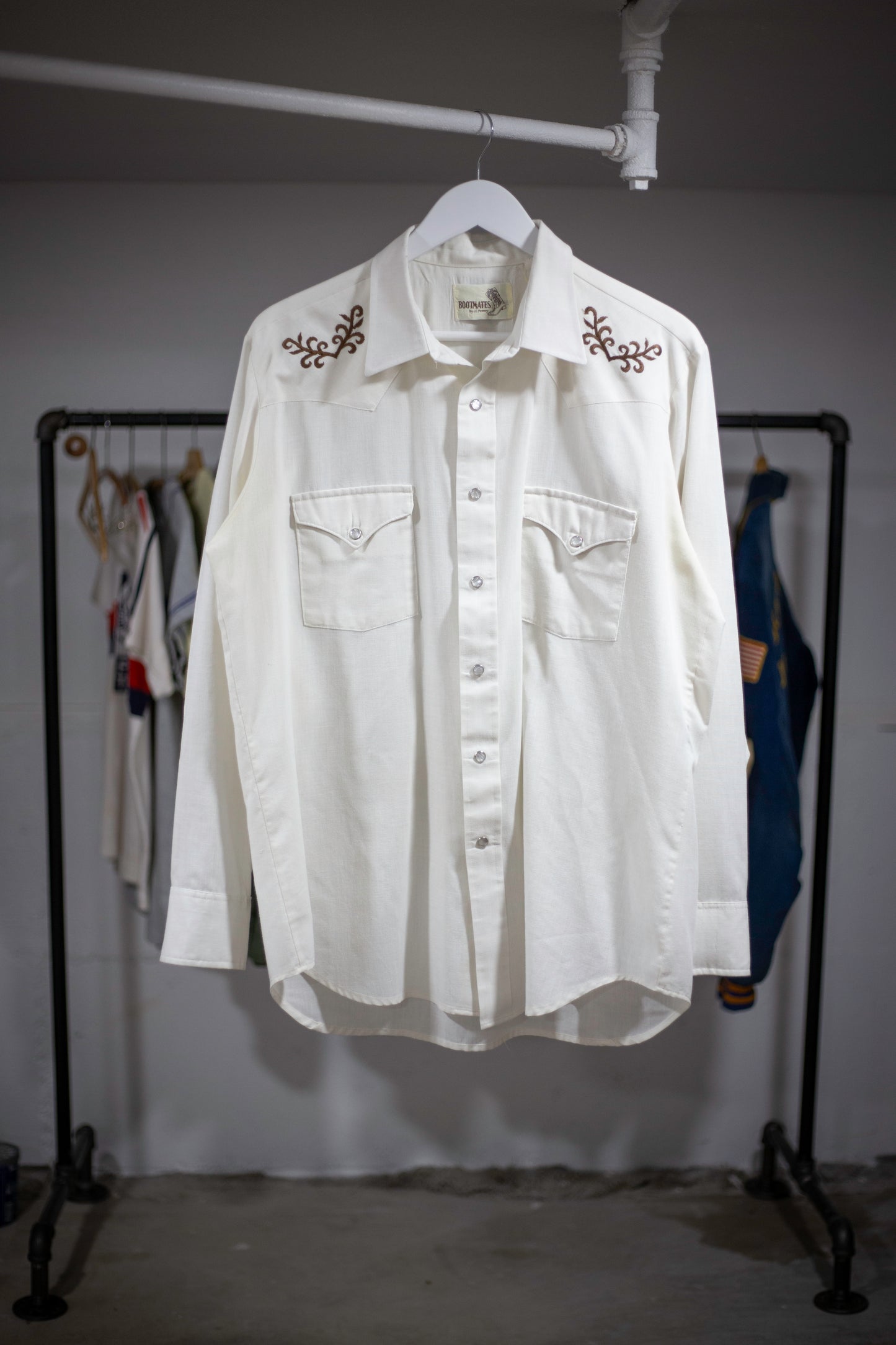 70's JCPenney Bootmates Western Embroidered Shirt | Large