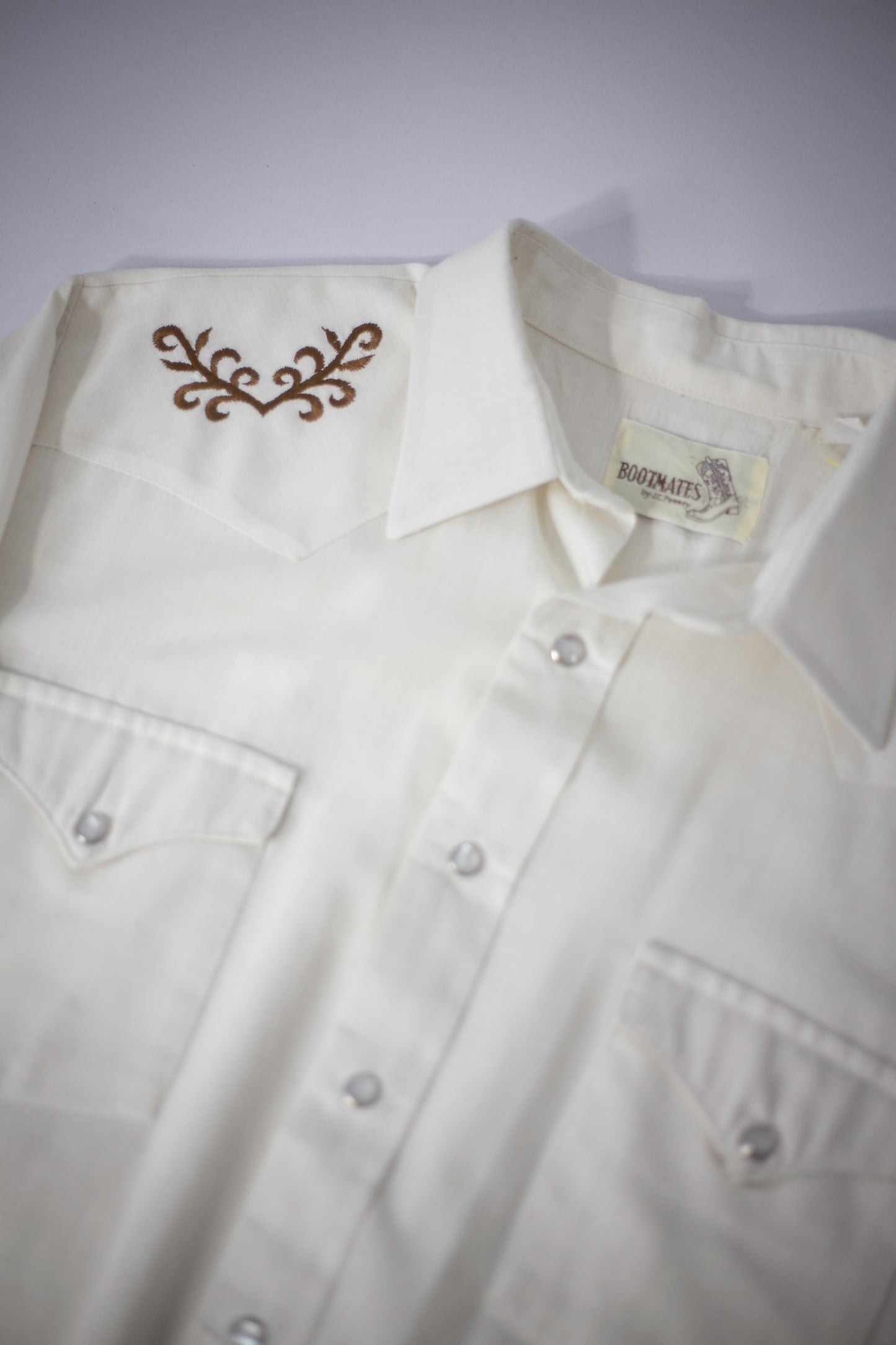 70's JCPenney Bootmates Western Embroidered Shirt | Large