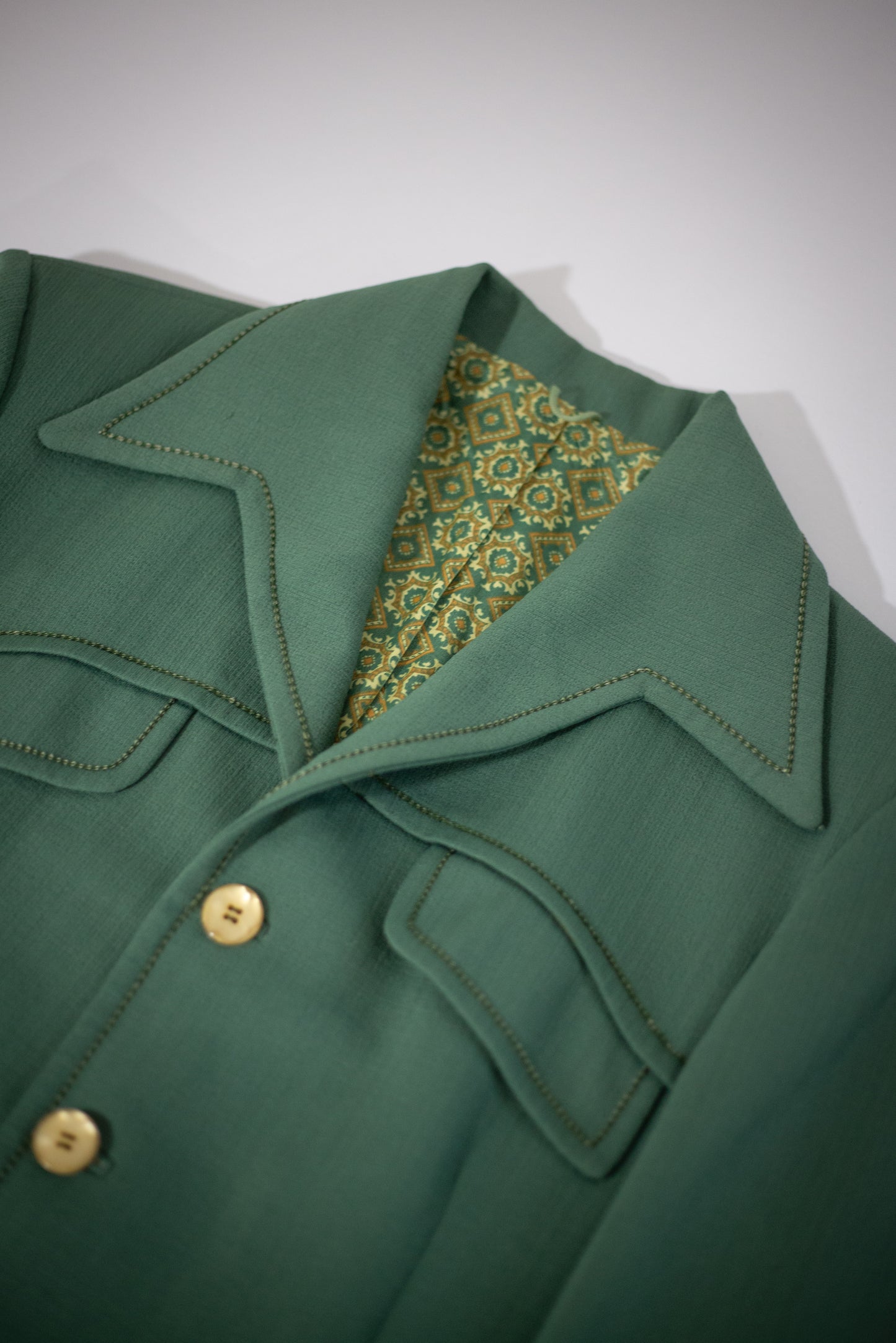 70's Knack Leisure Wear Green Blazer Jacket | Large/X-Large